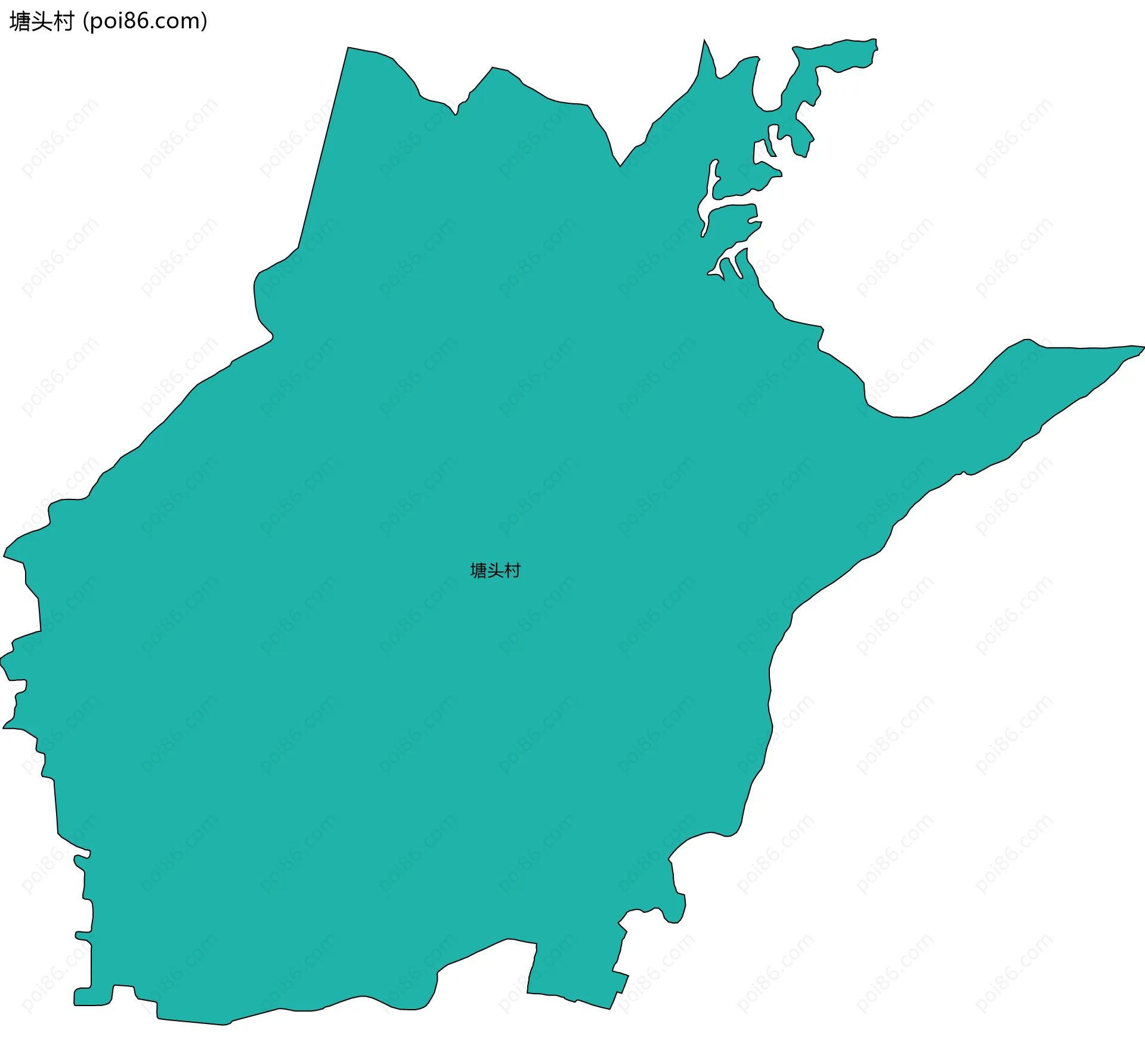 塘头村边界地图