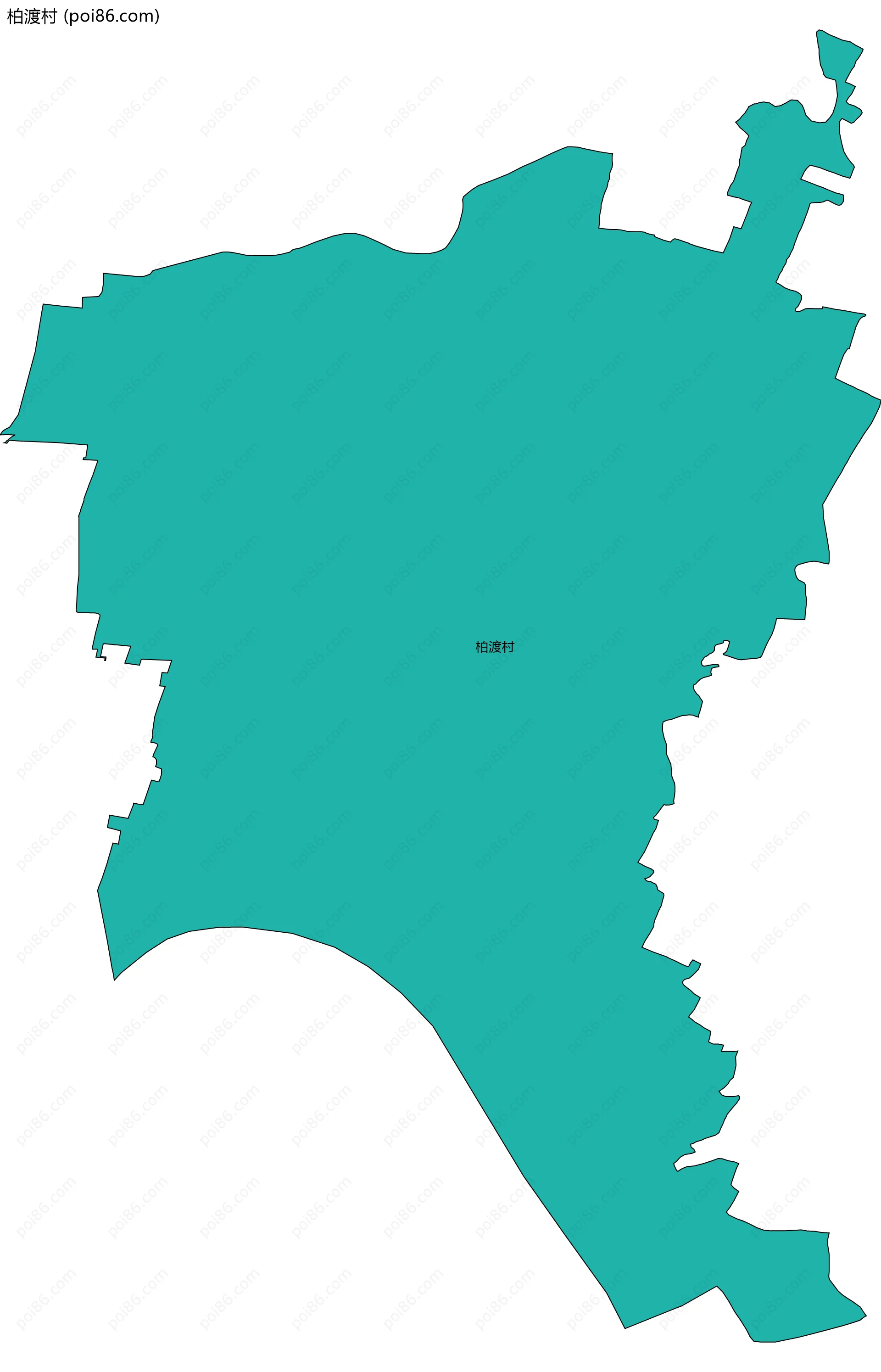 柏渡村边界地图