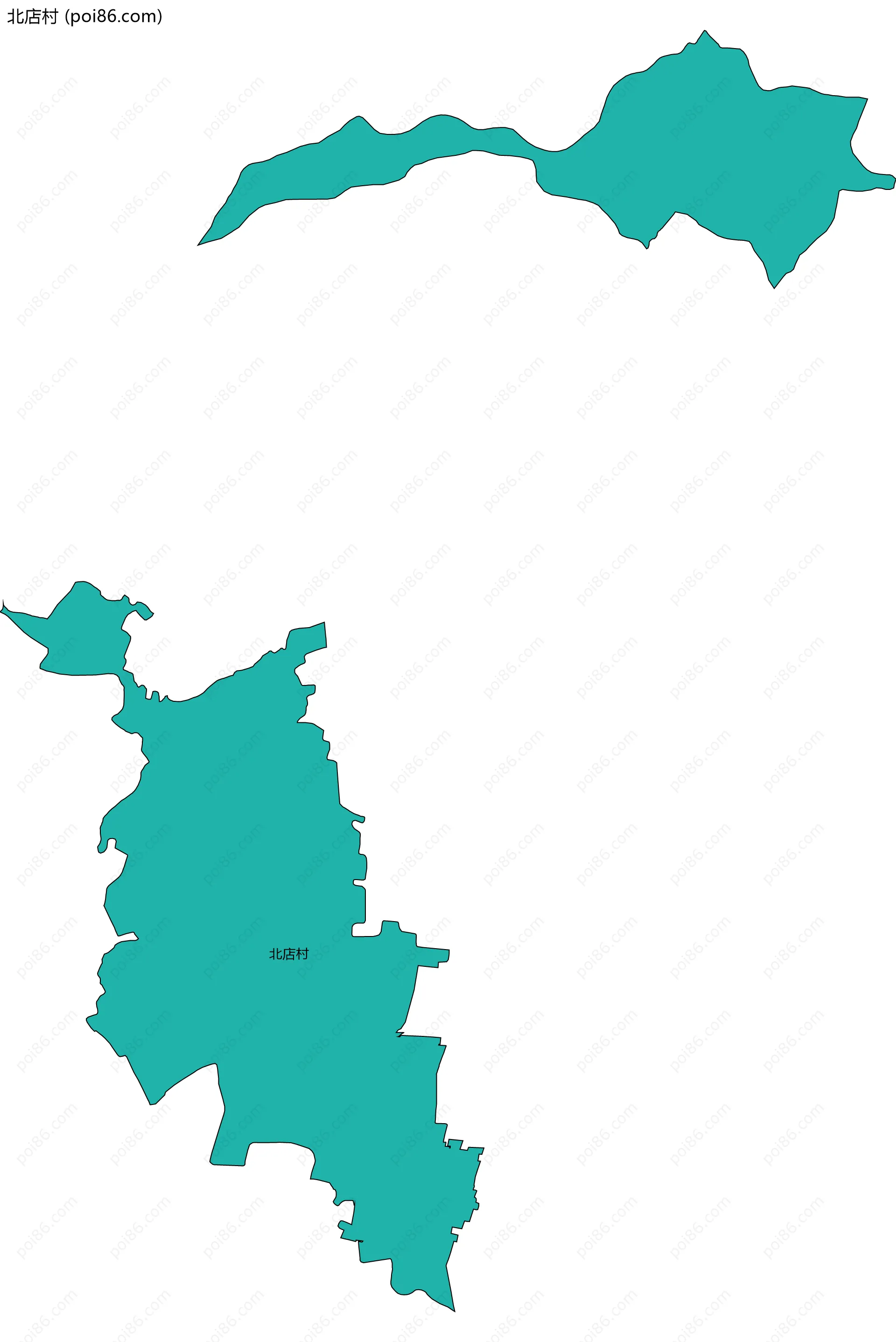 北店村边界地图