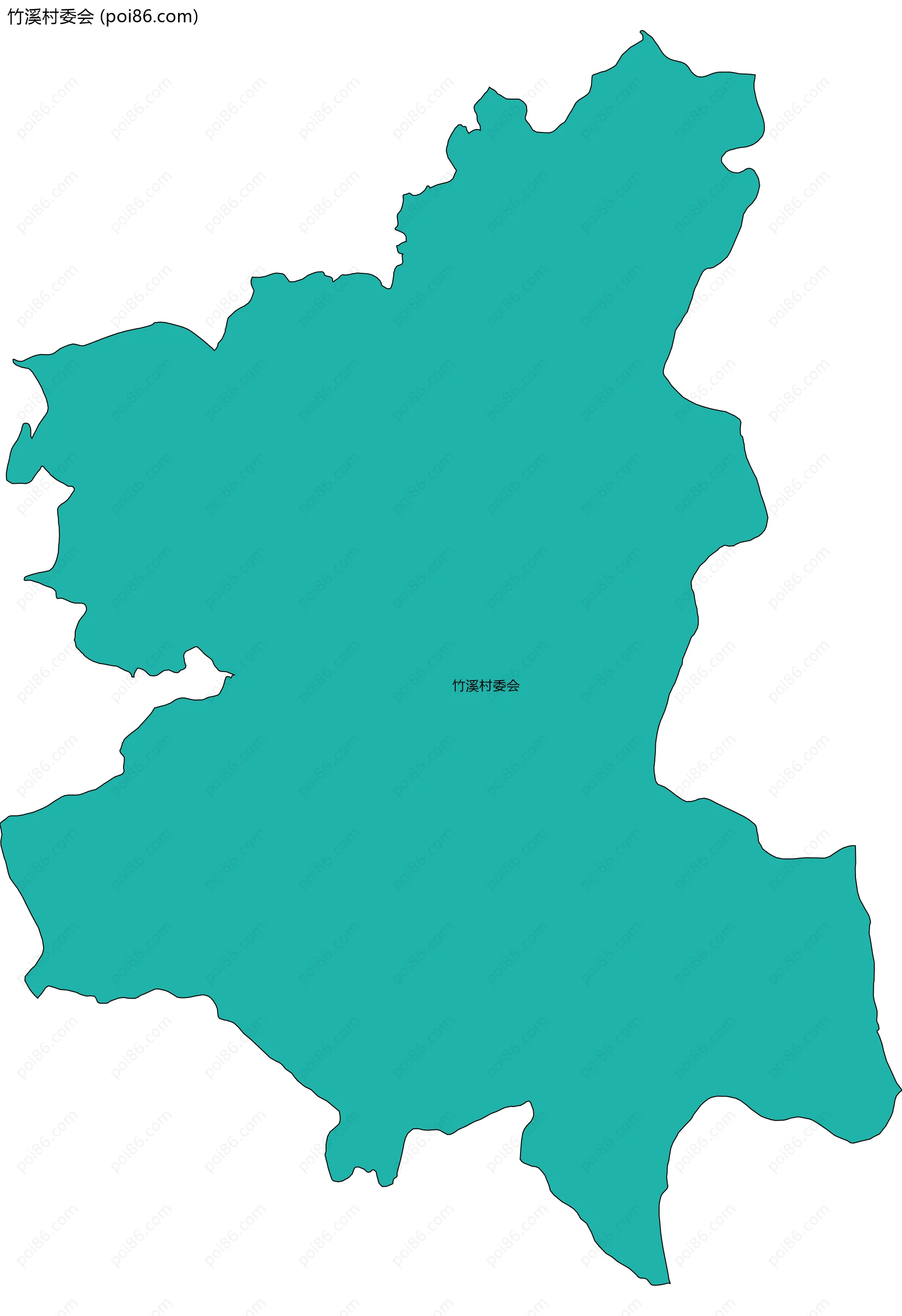 竹溪村委会边界地图
