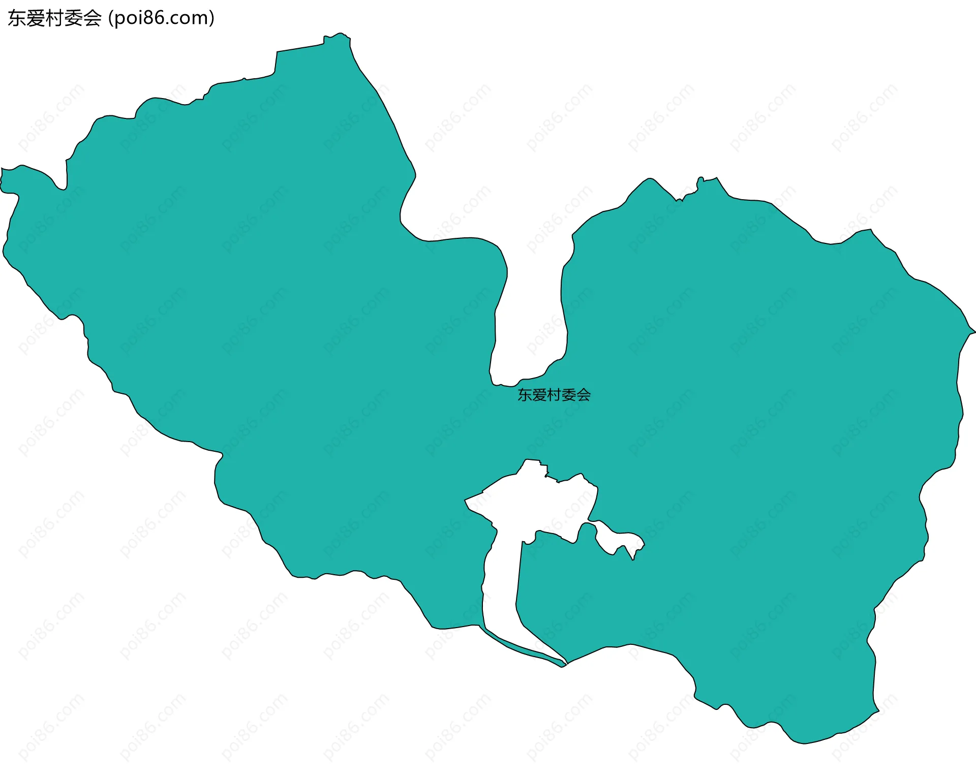 东爱村委会边界地图