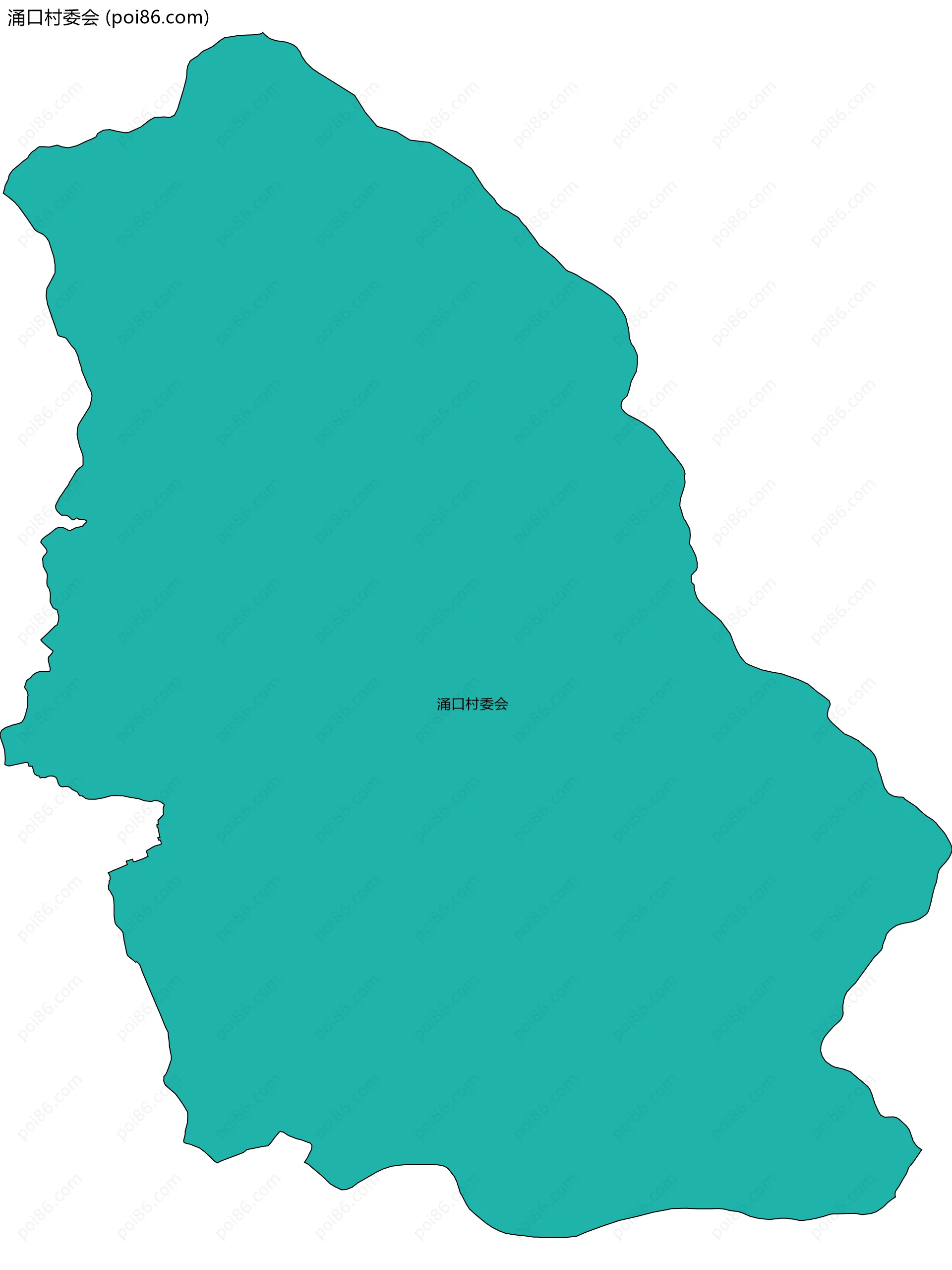 涌口村委会边界地图