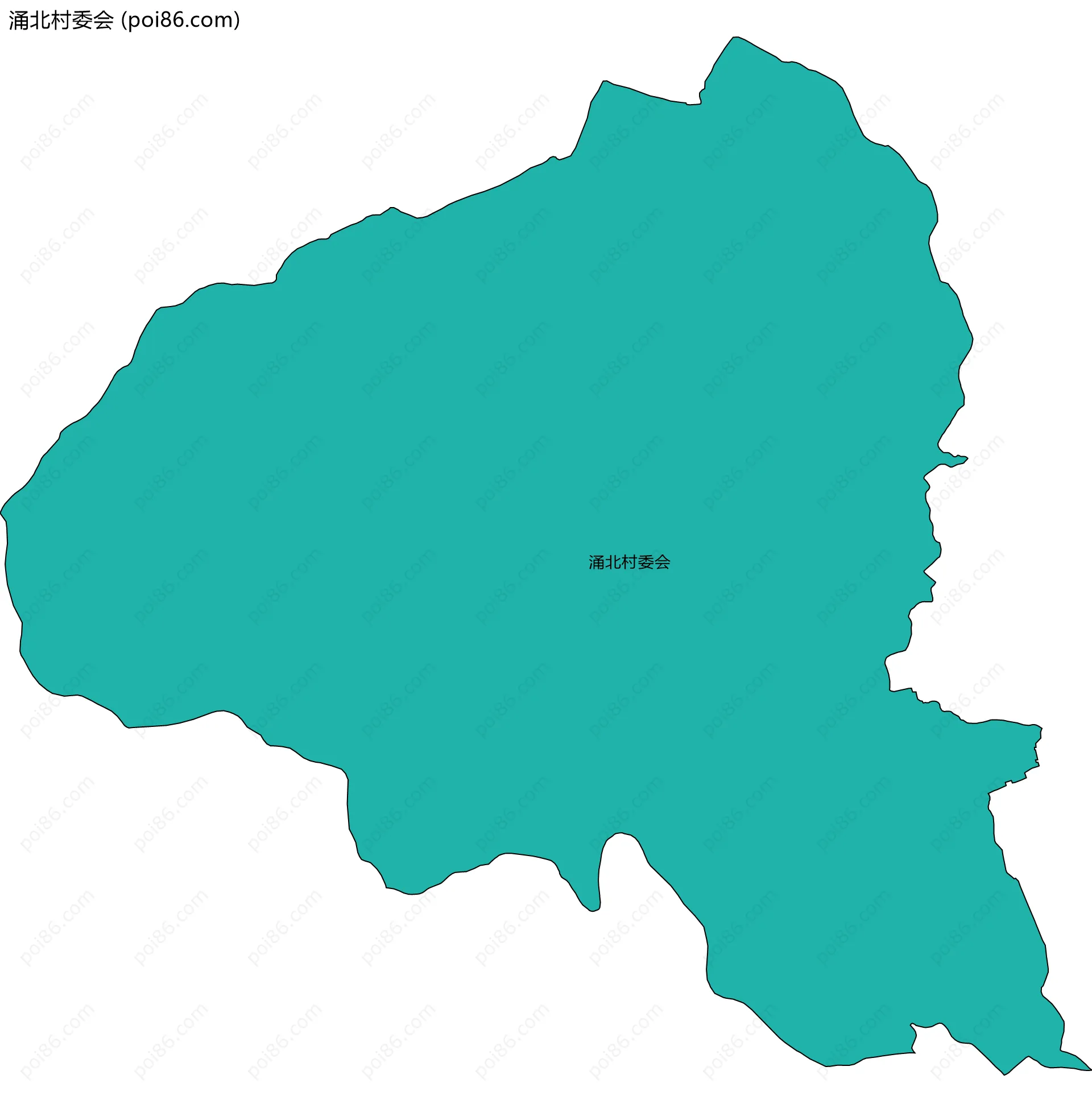 涌北村委会边界地图