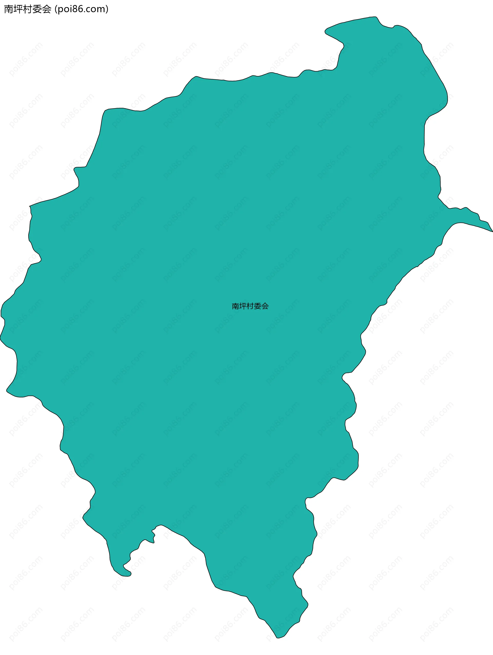 南坪村委会边界地图