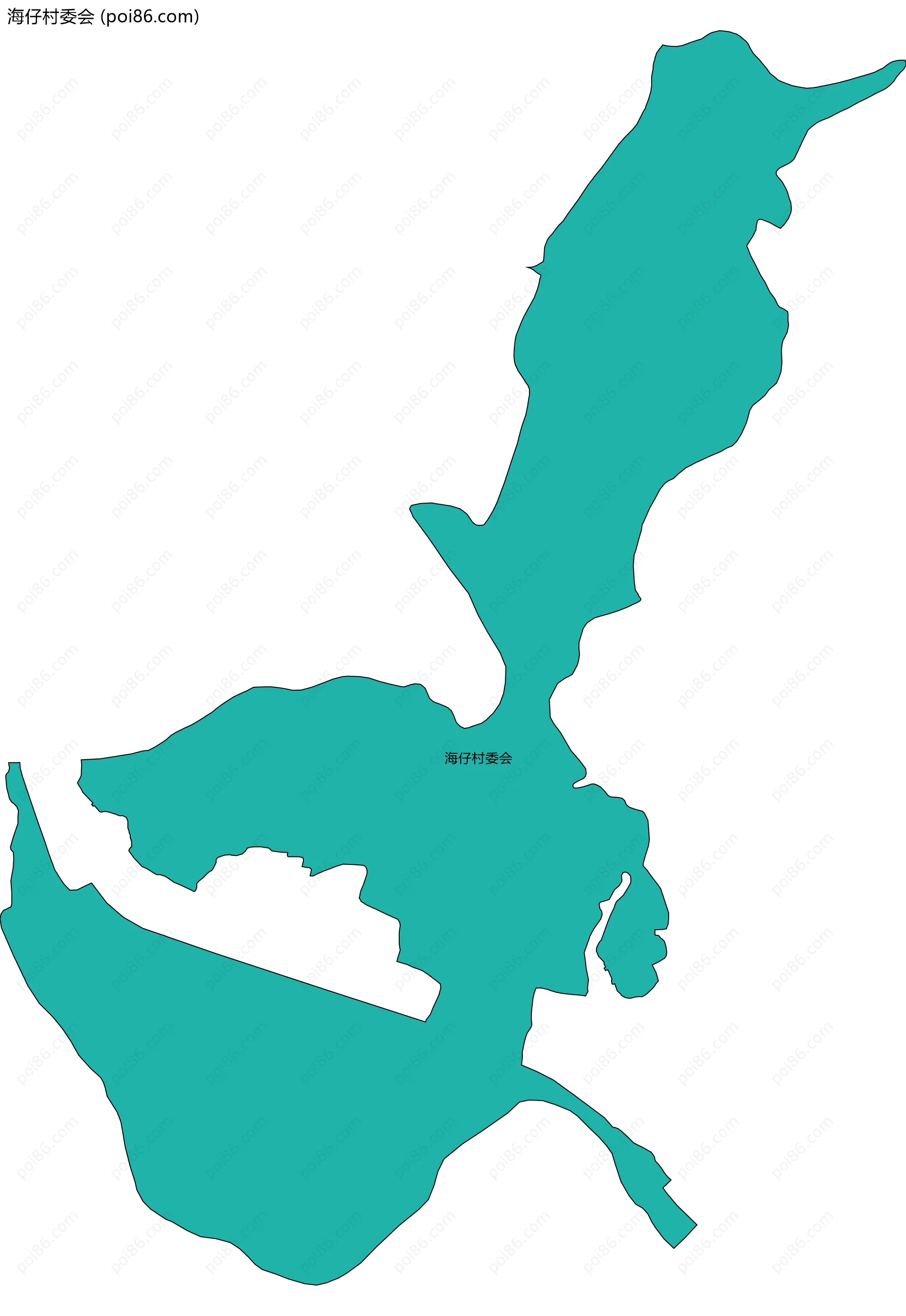 海仔村委会边界地图