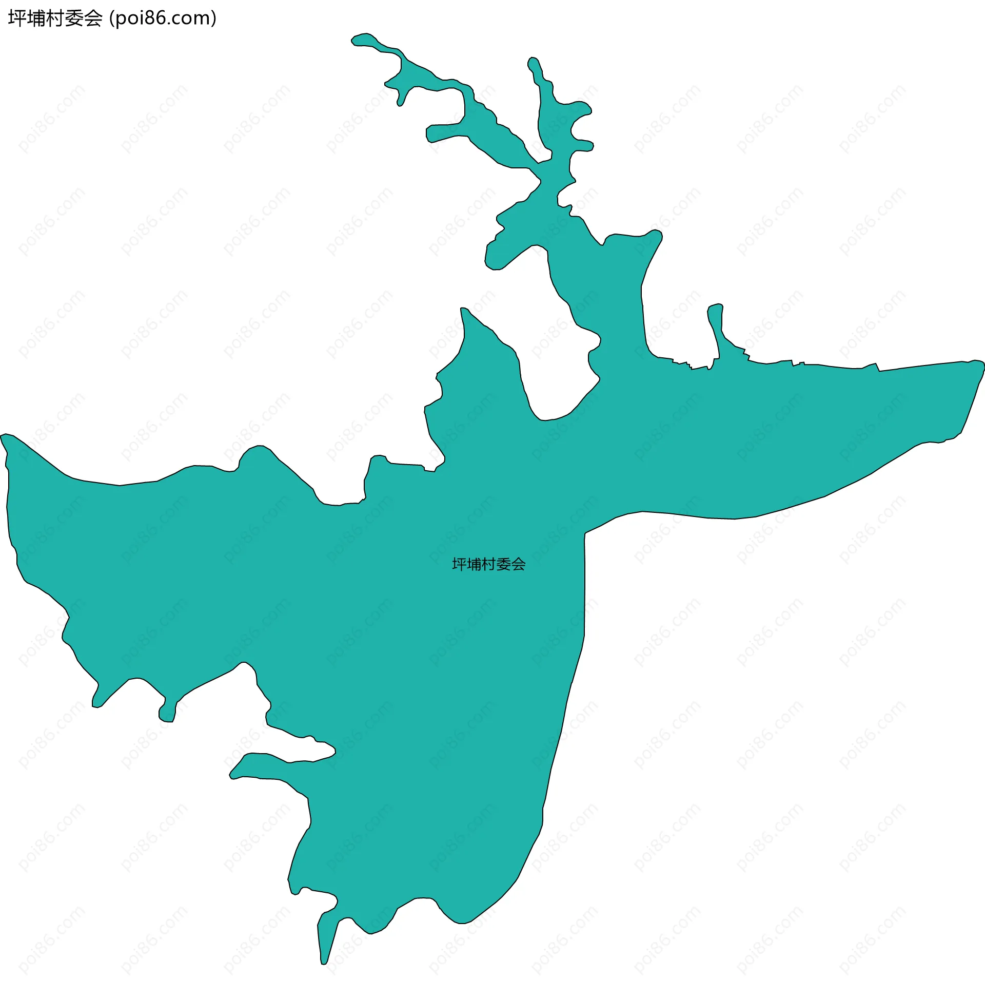 坪埔村委会边界地图