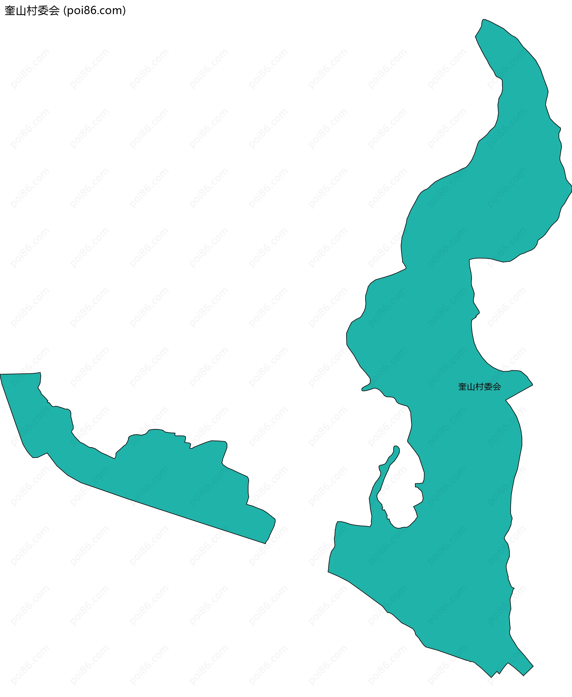 奎山村委会边界地图