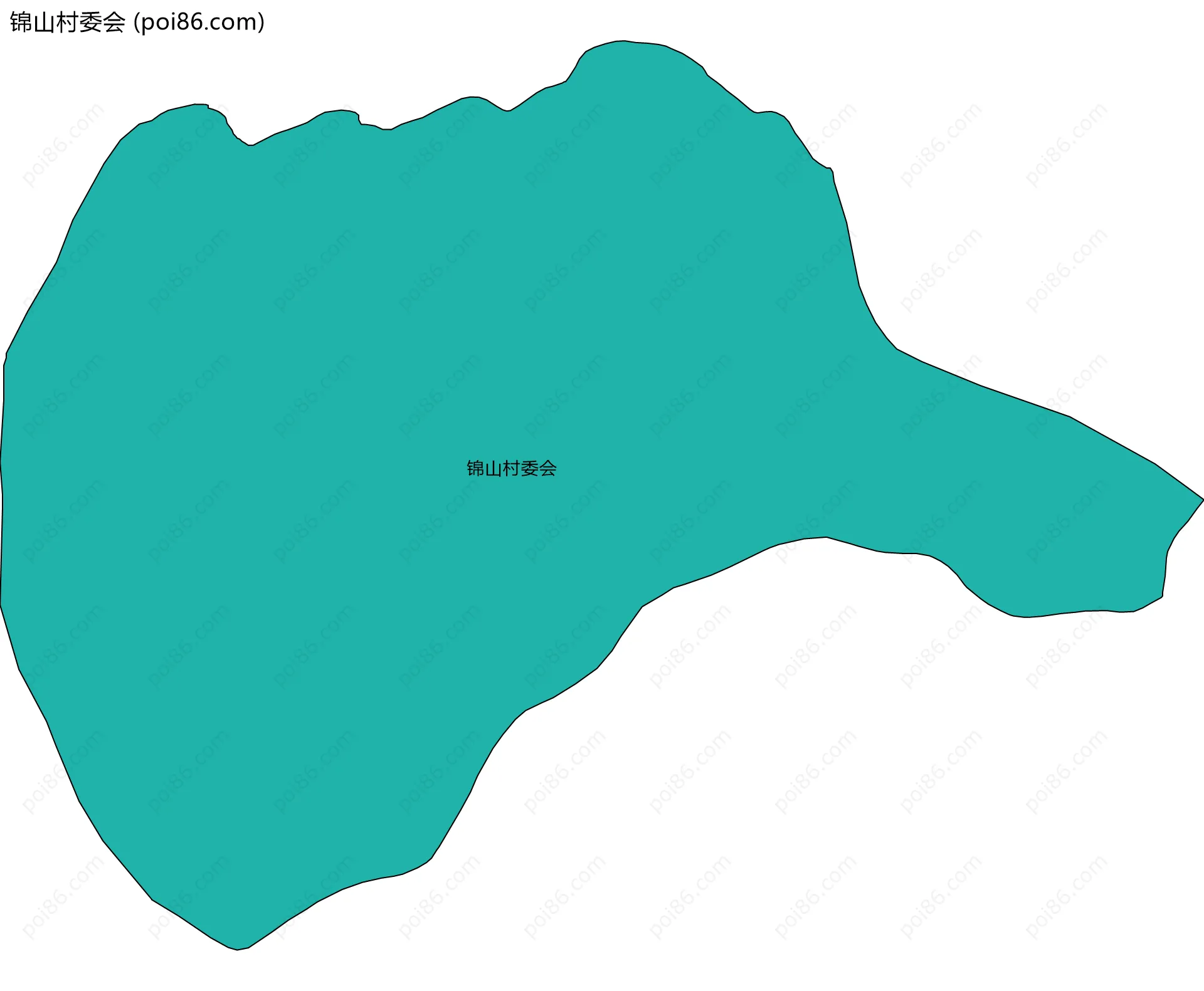 锦山村委会边界地图