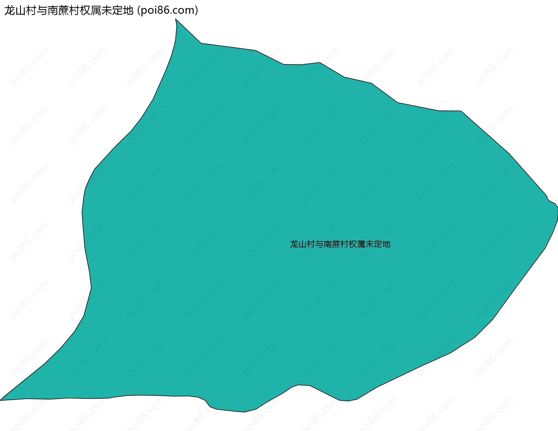 龙山村与南蔗村权属未定地边界地图