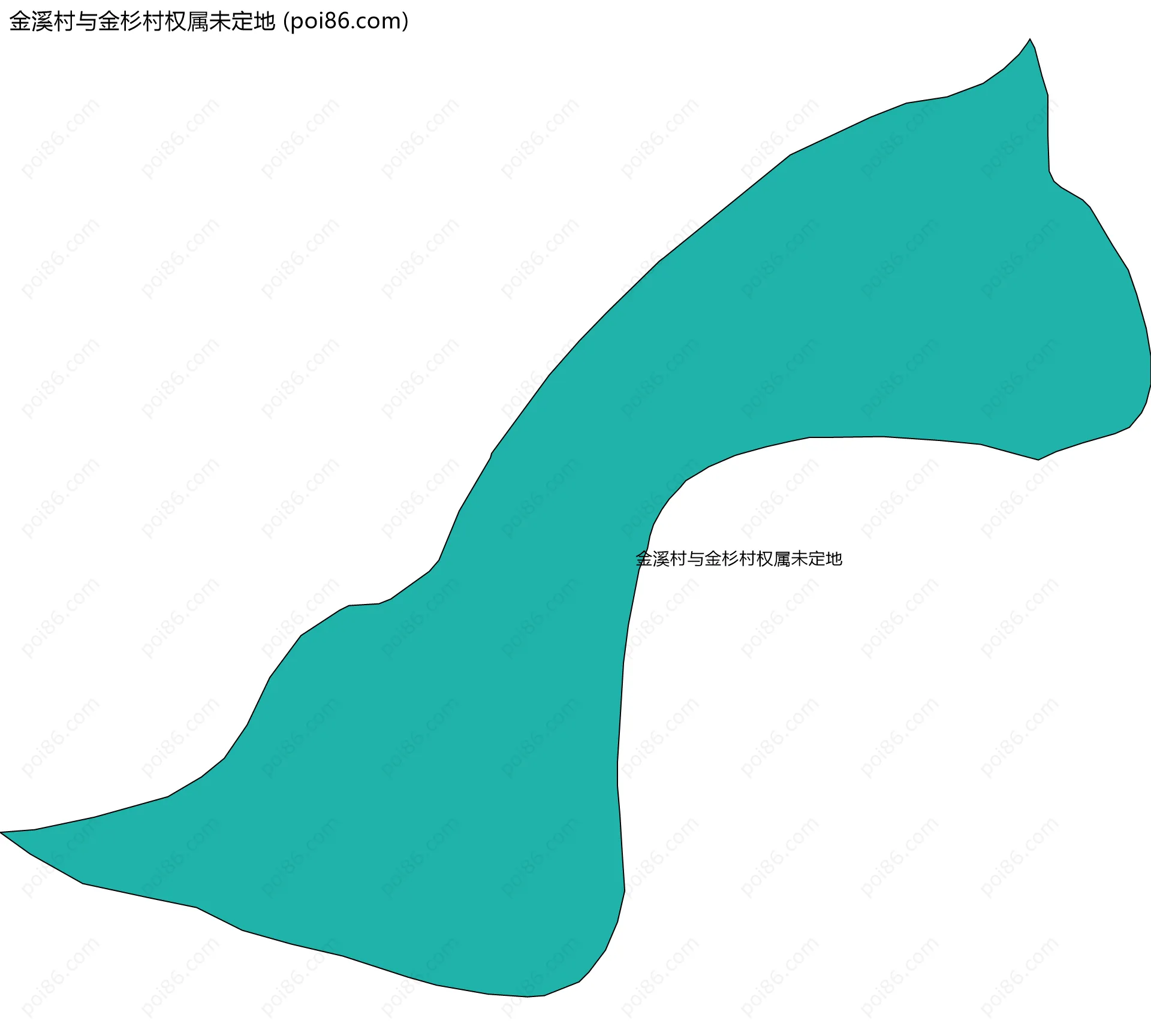 金溪村与金杉村权属未定地边界地图
