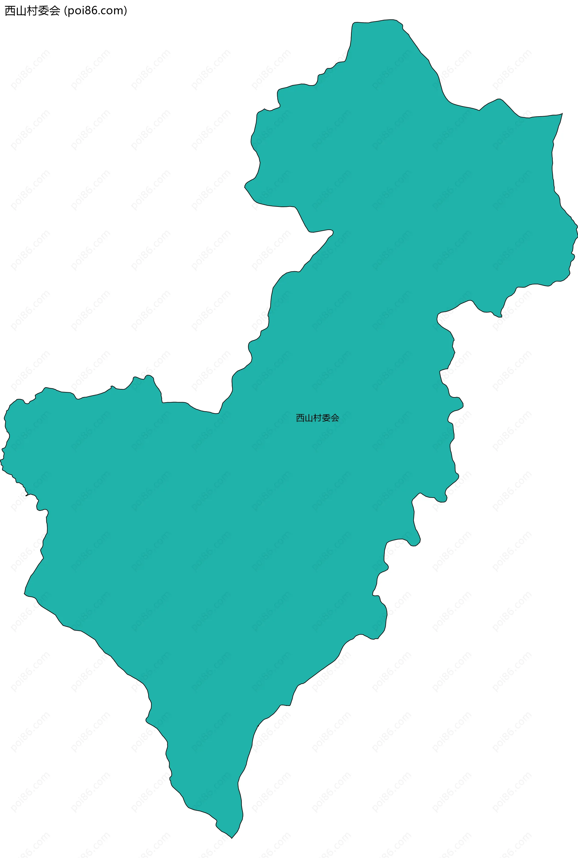 西山村委会边界地图