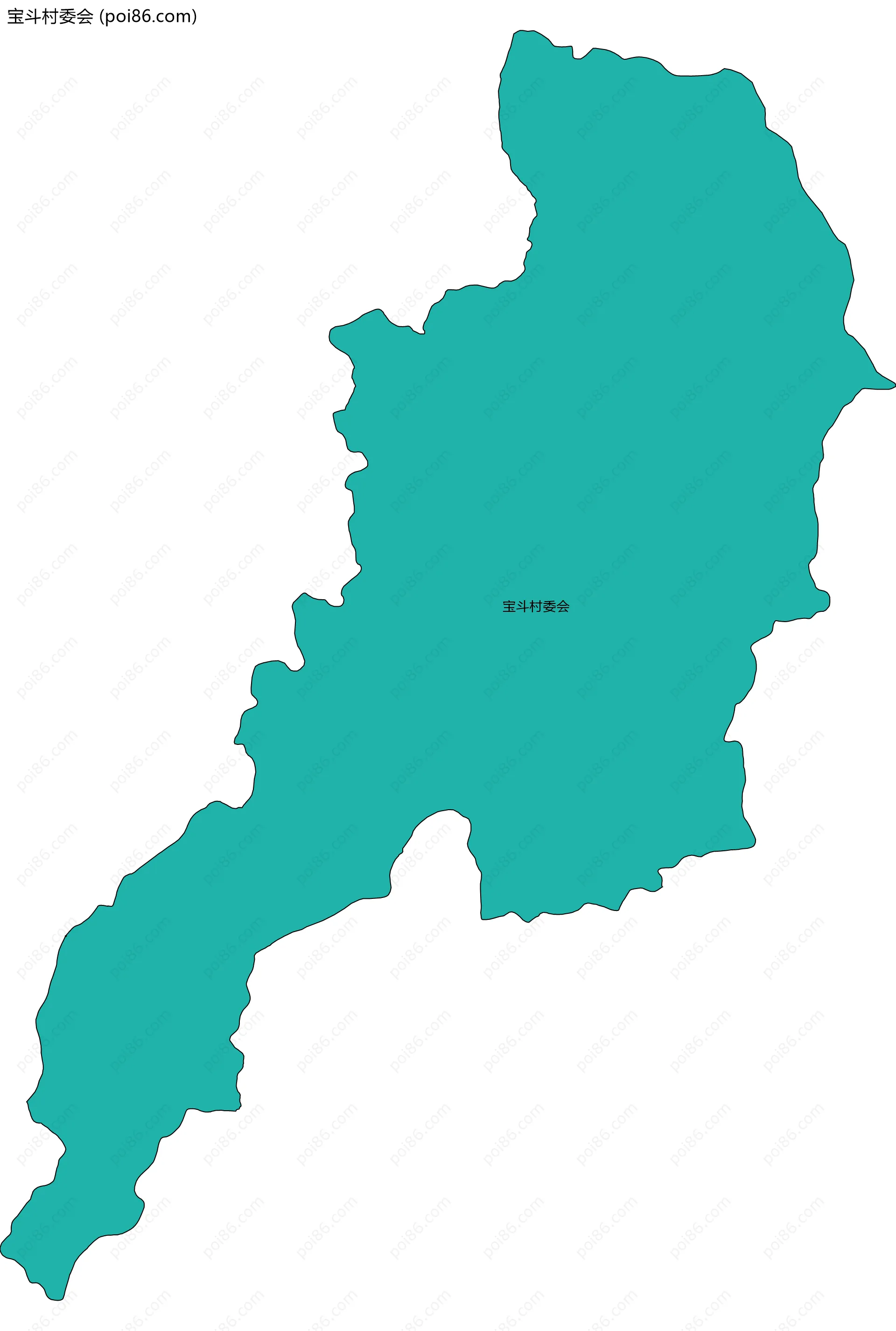 宝斗村委会边界地图