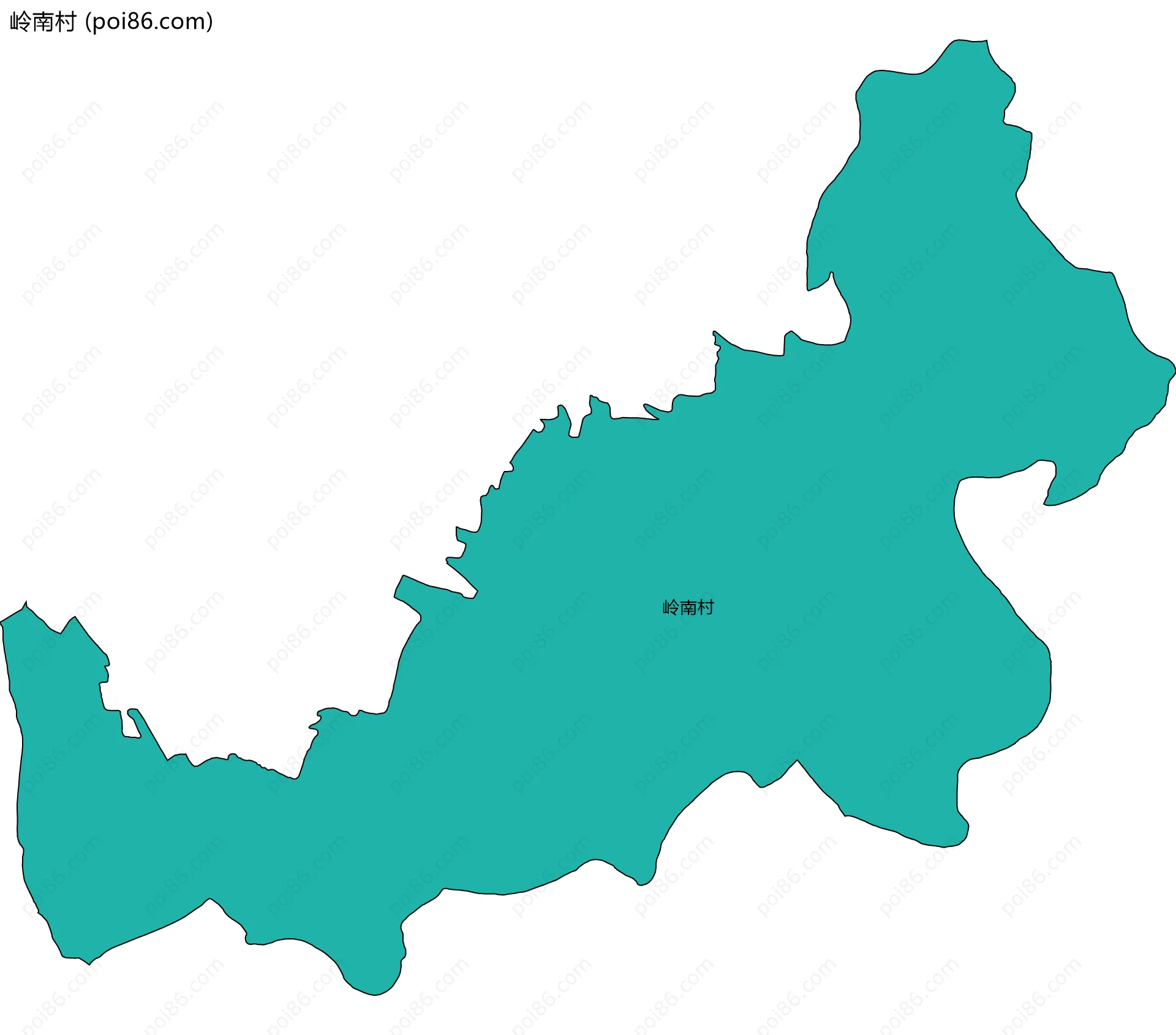 岭南村边界地图