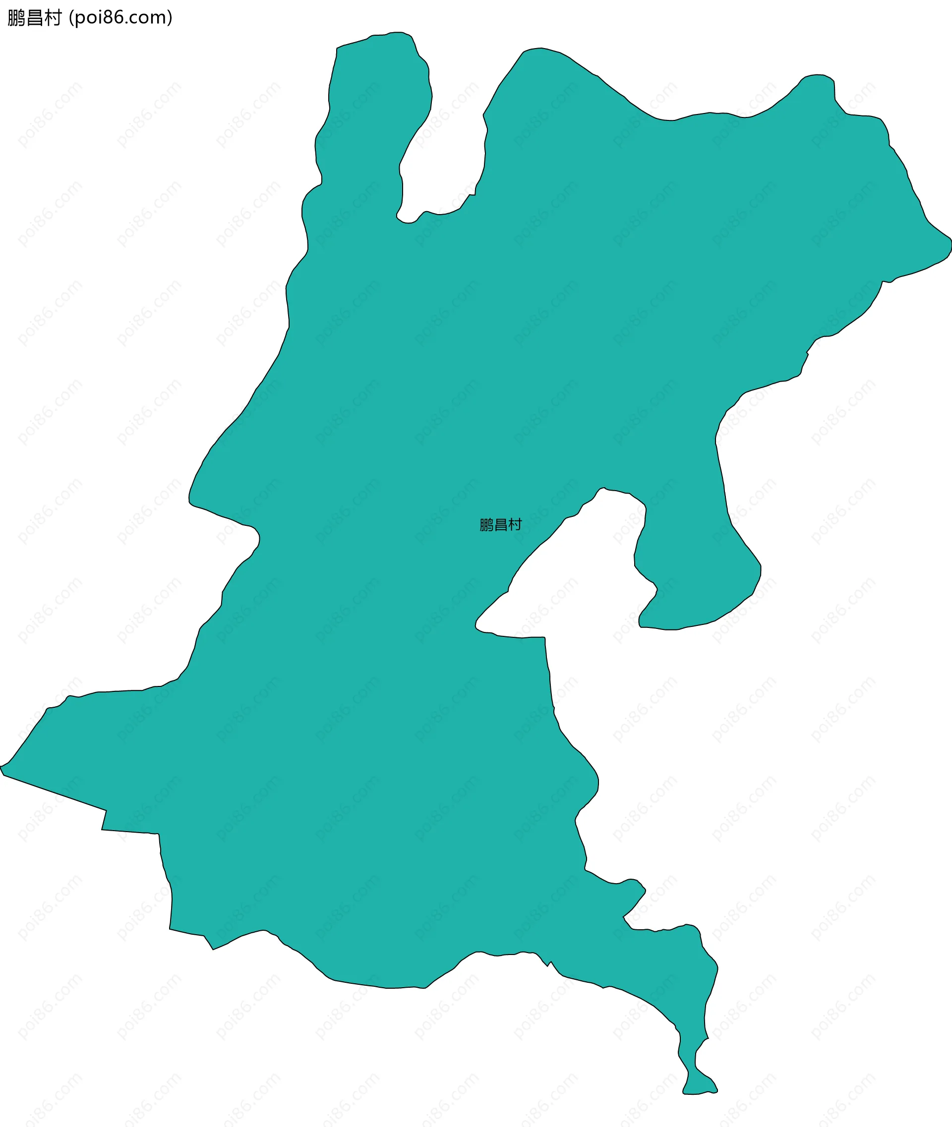 鹏昌村边界地图