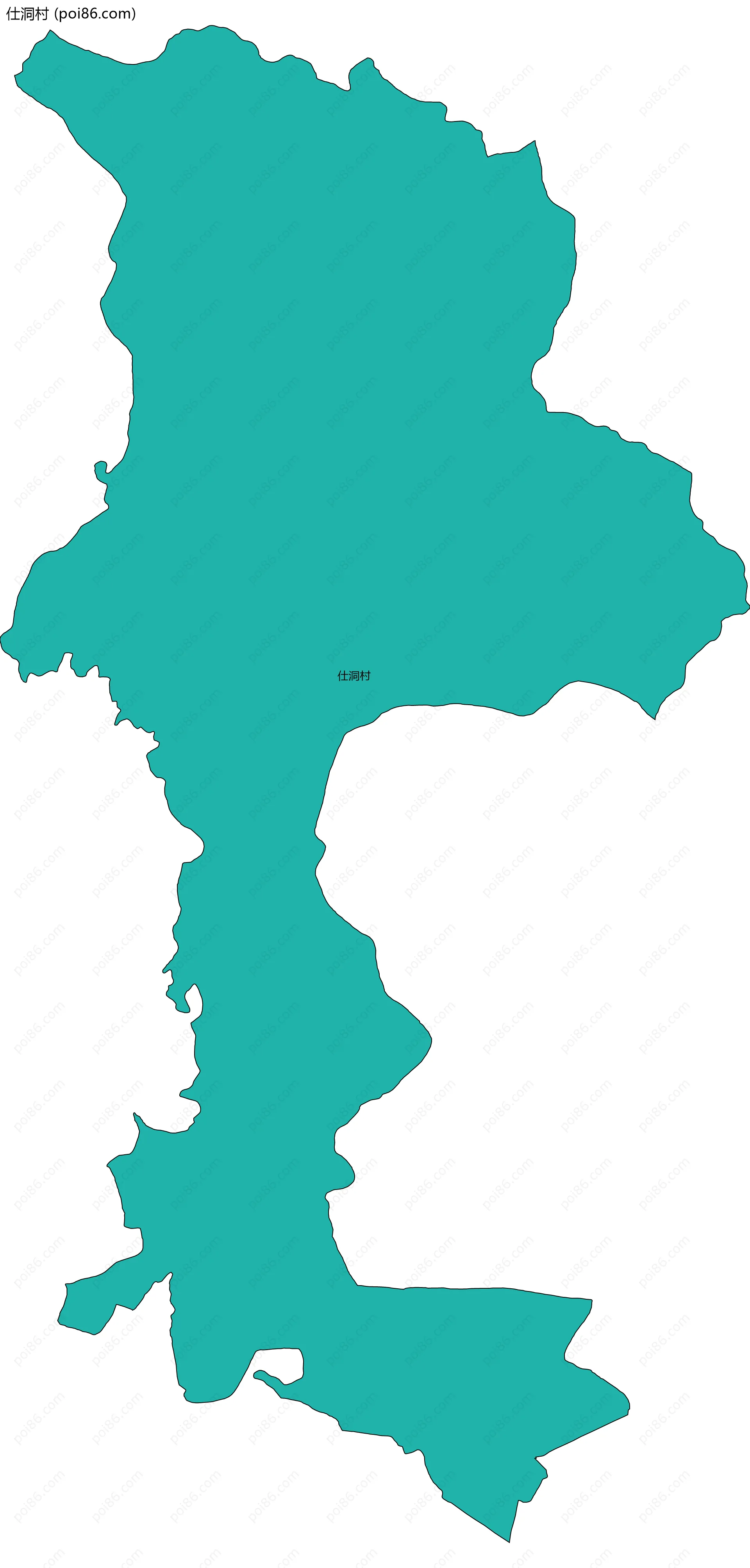 仕洞村边界地图