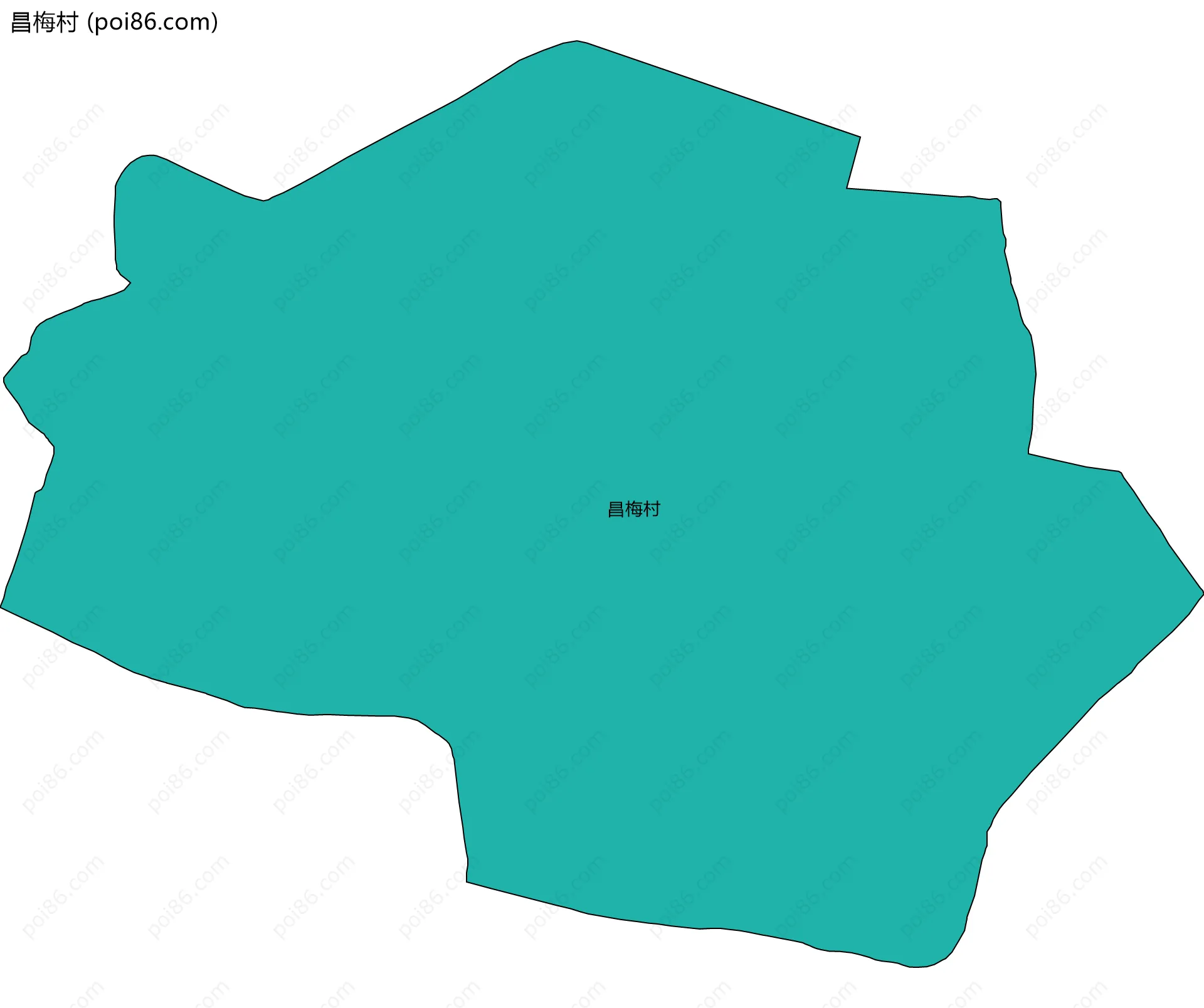 昌梅村边界地图