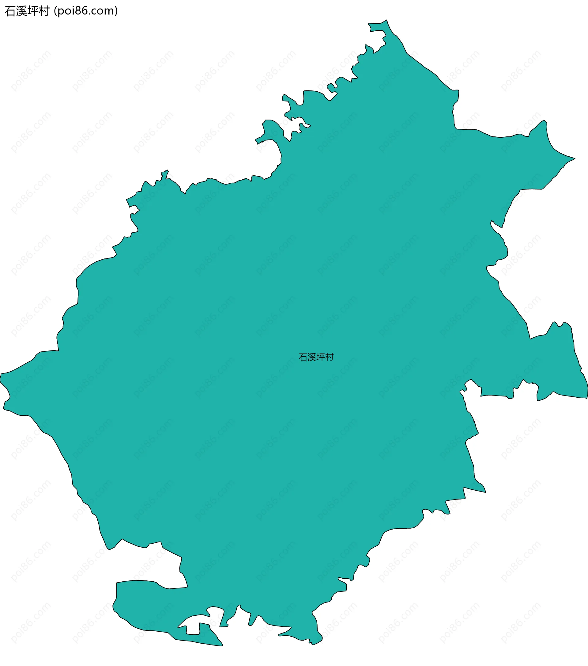 石溪坪村边界地图