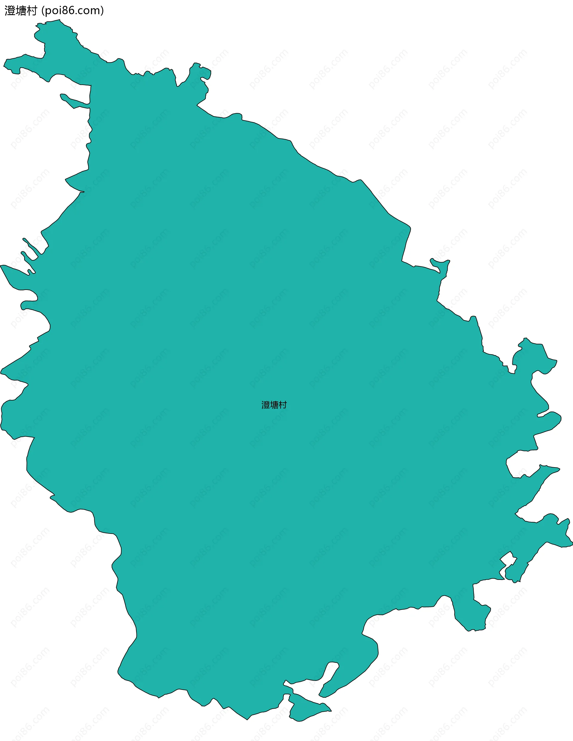 澄塘村边界地图