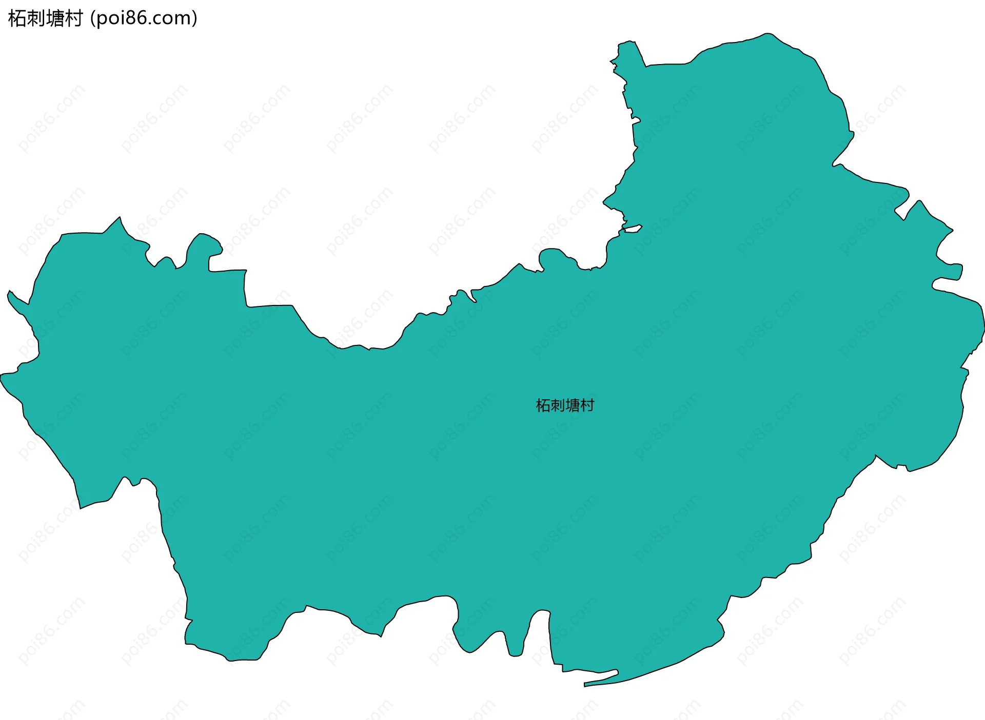柘刺塘村边界地图