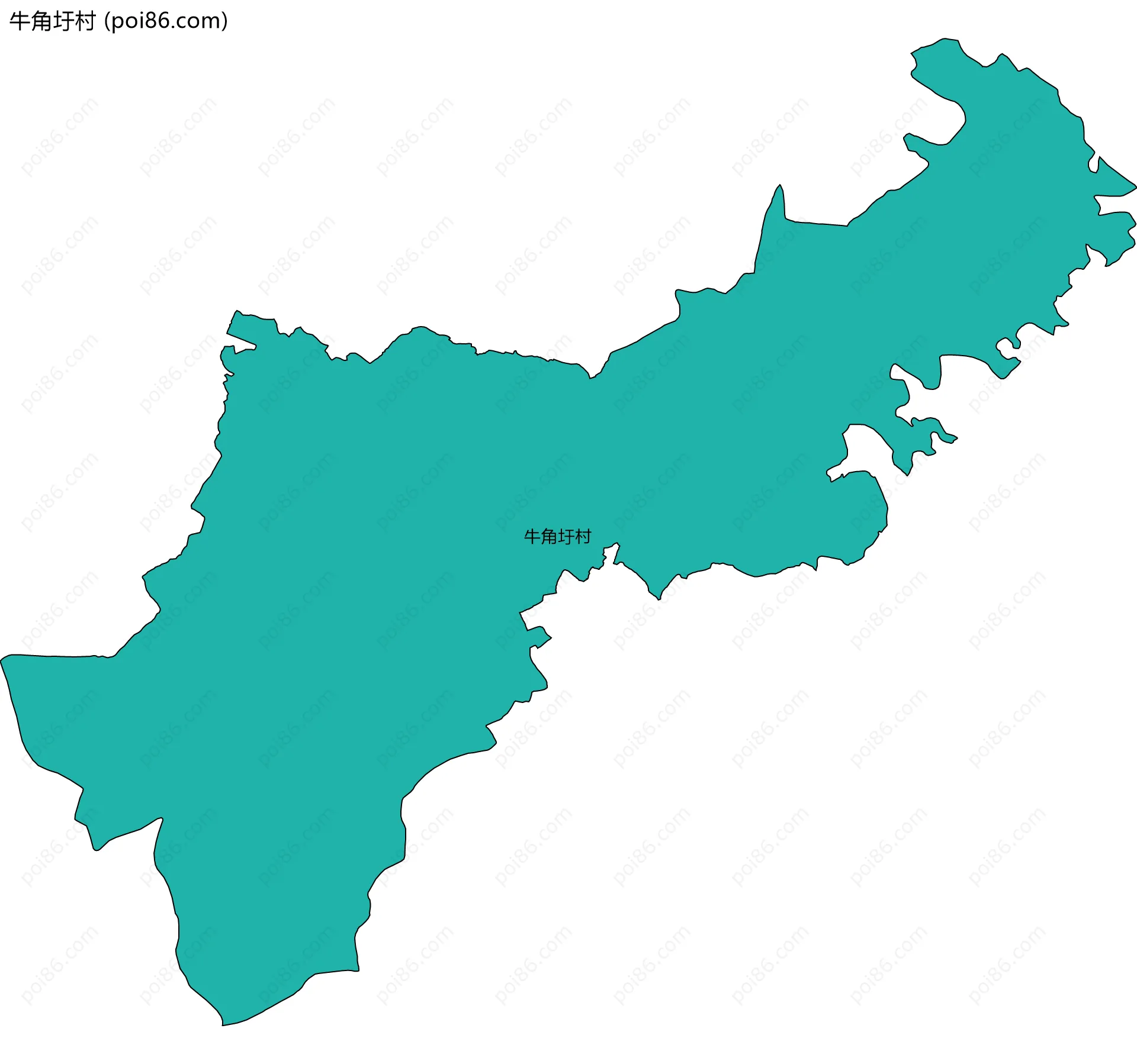 牛角圩村边界地图