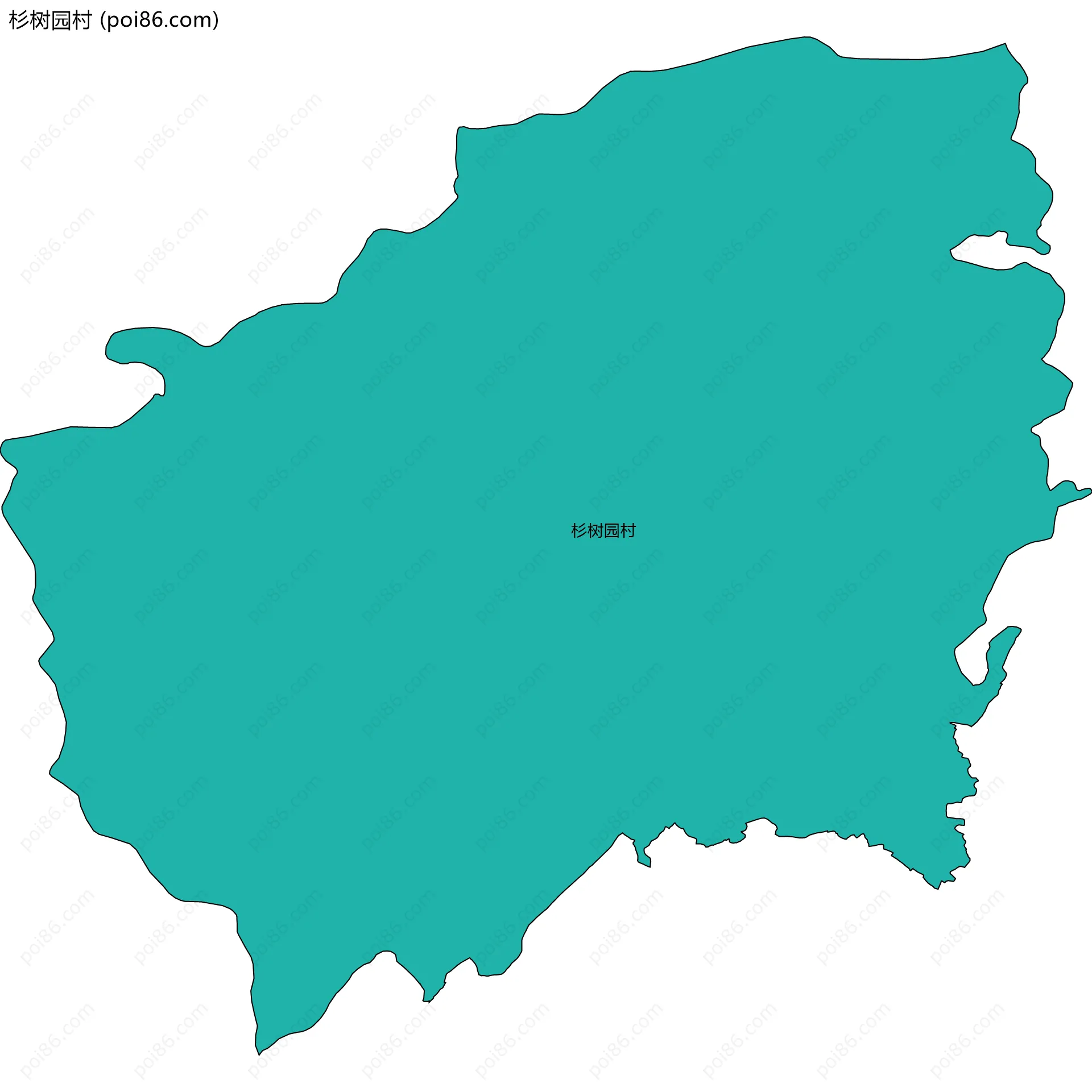 杉树园村边界地图