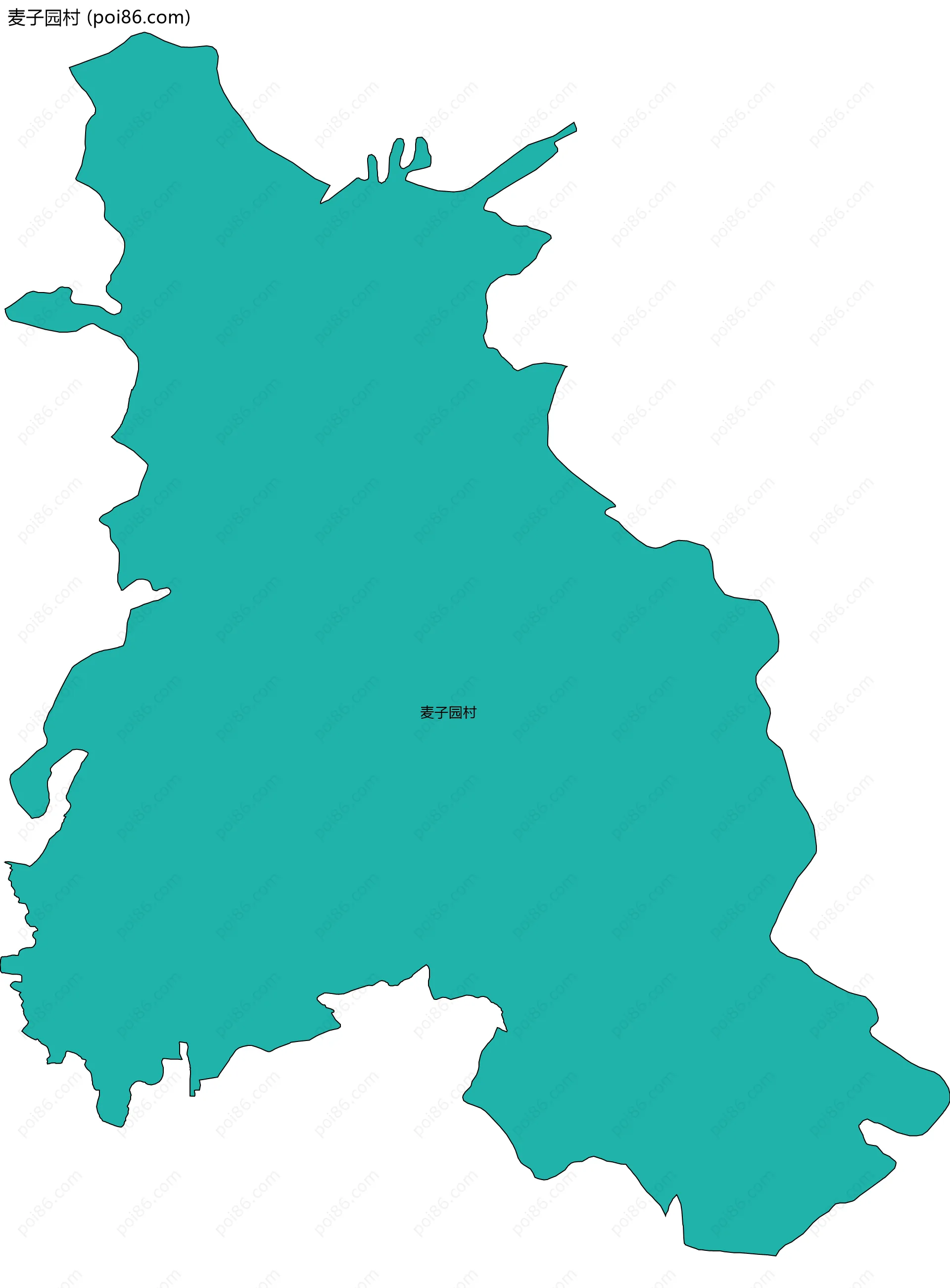 麦子园村边界地图