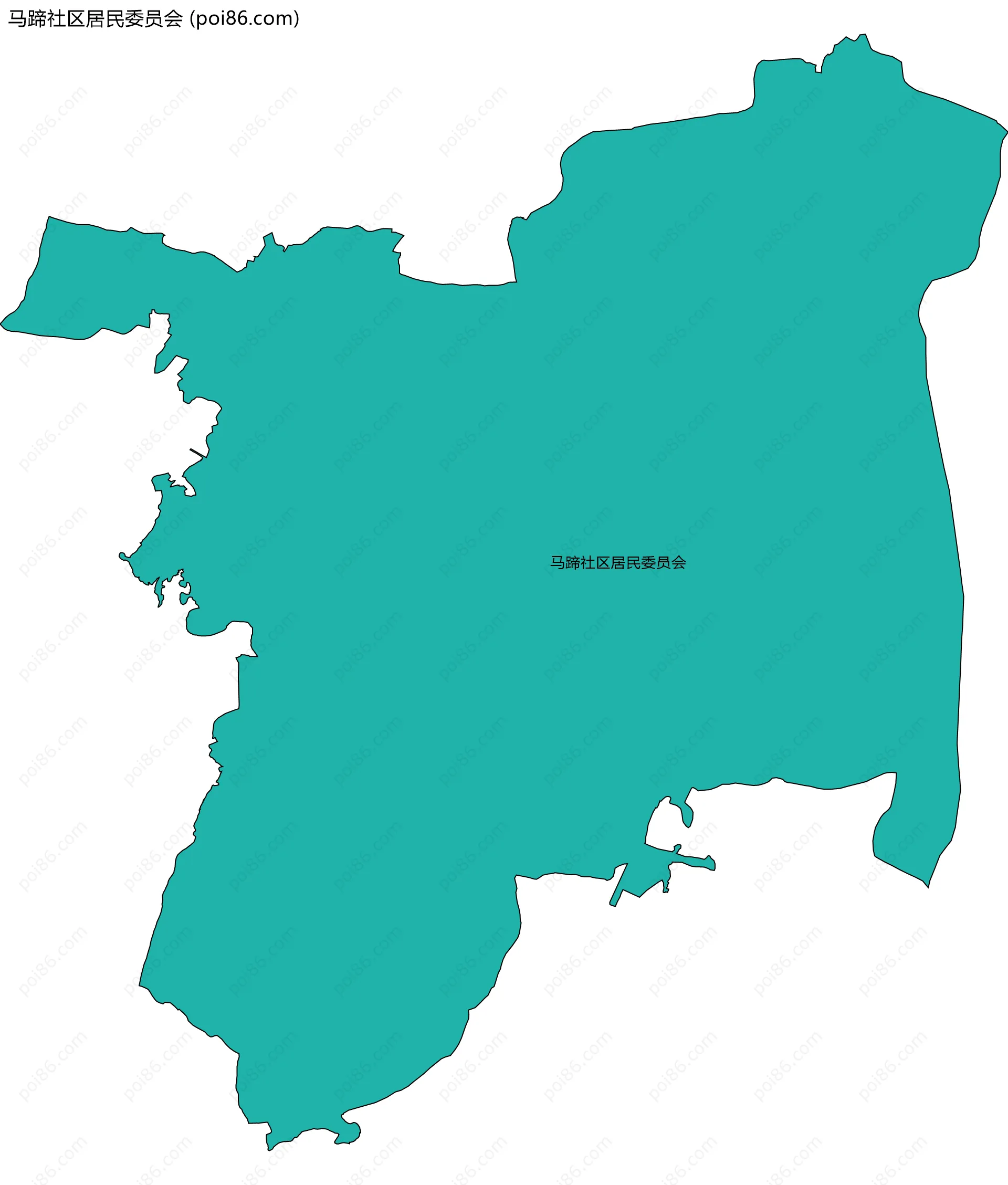 马蹄社区居民委员会边界地图