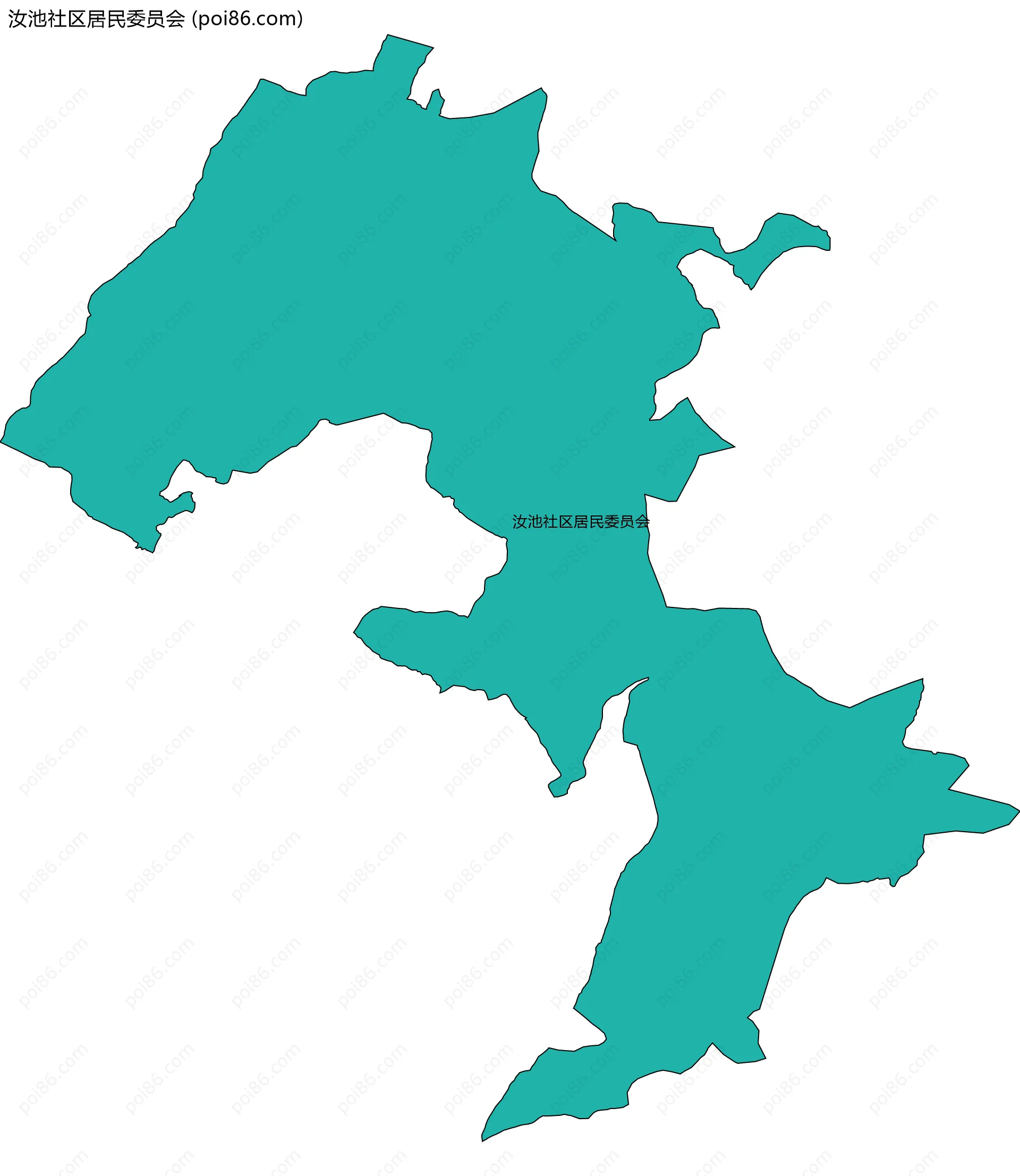 汝池社区居民委员会边界地图