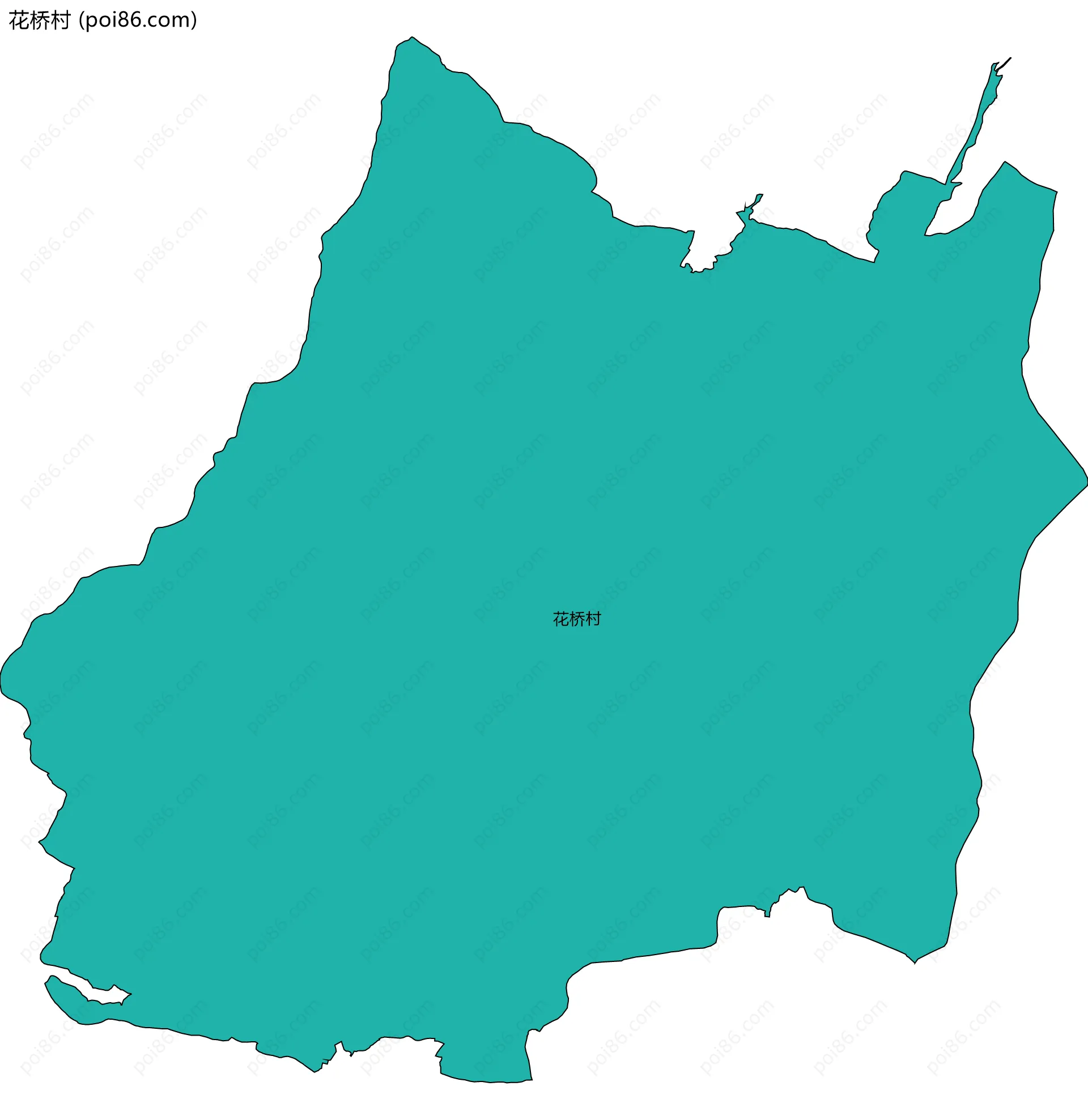 花桥村边界地图