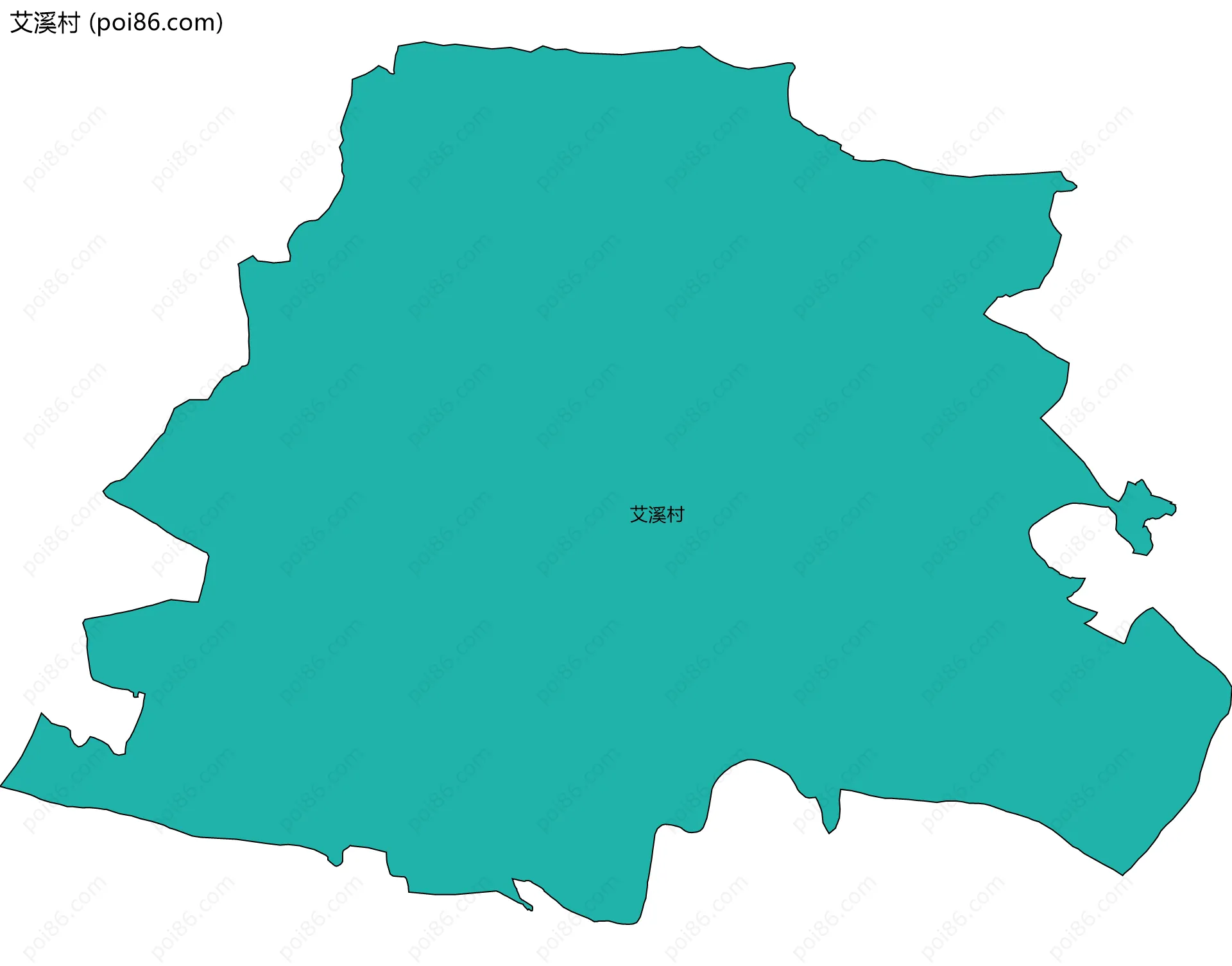 艾溪村边界地图