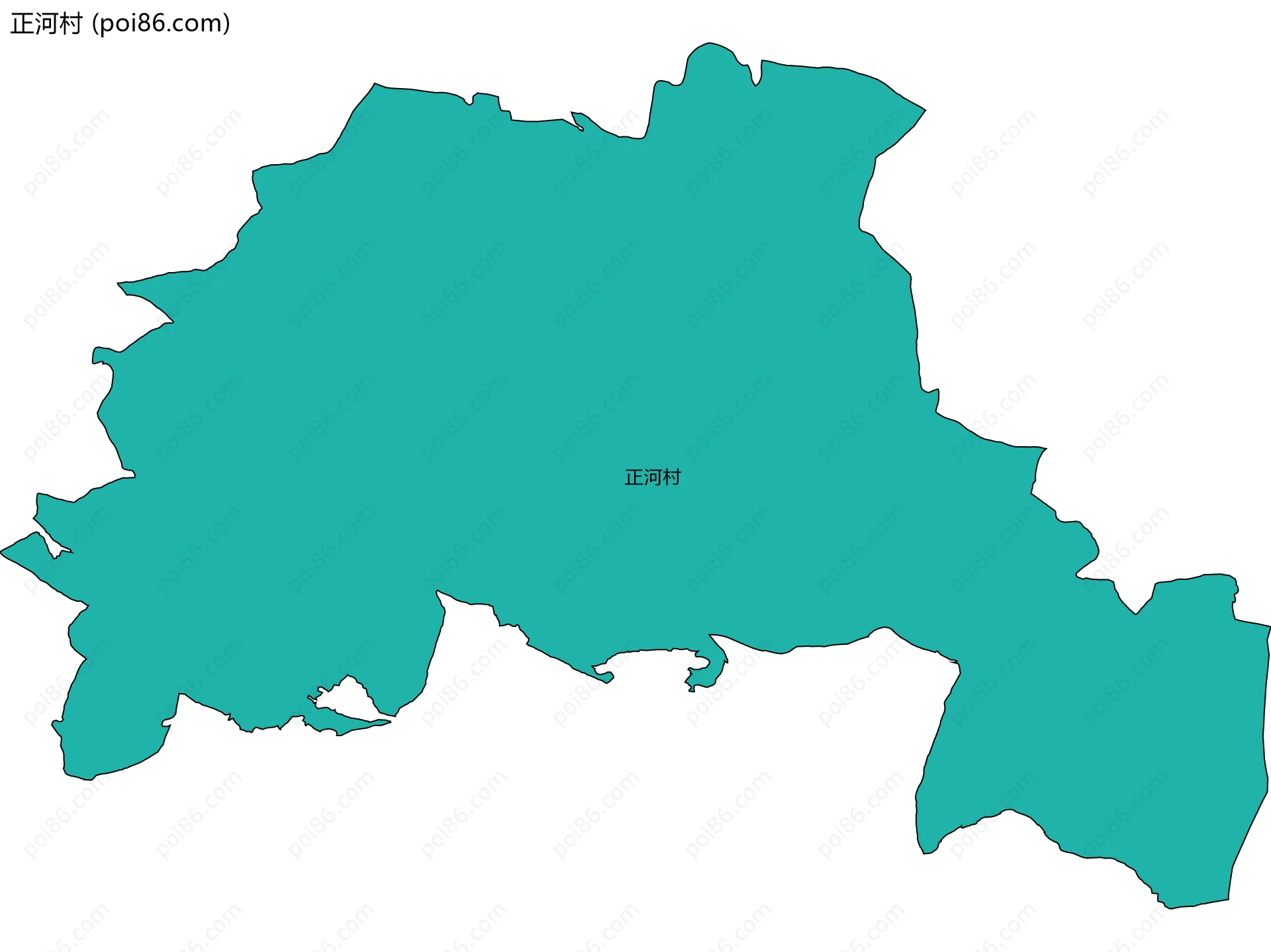 正河村边界地图