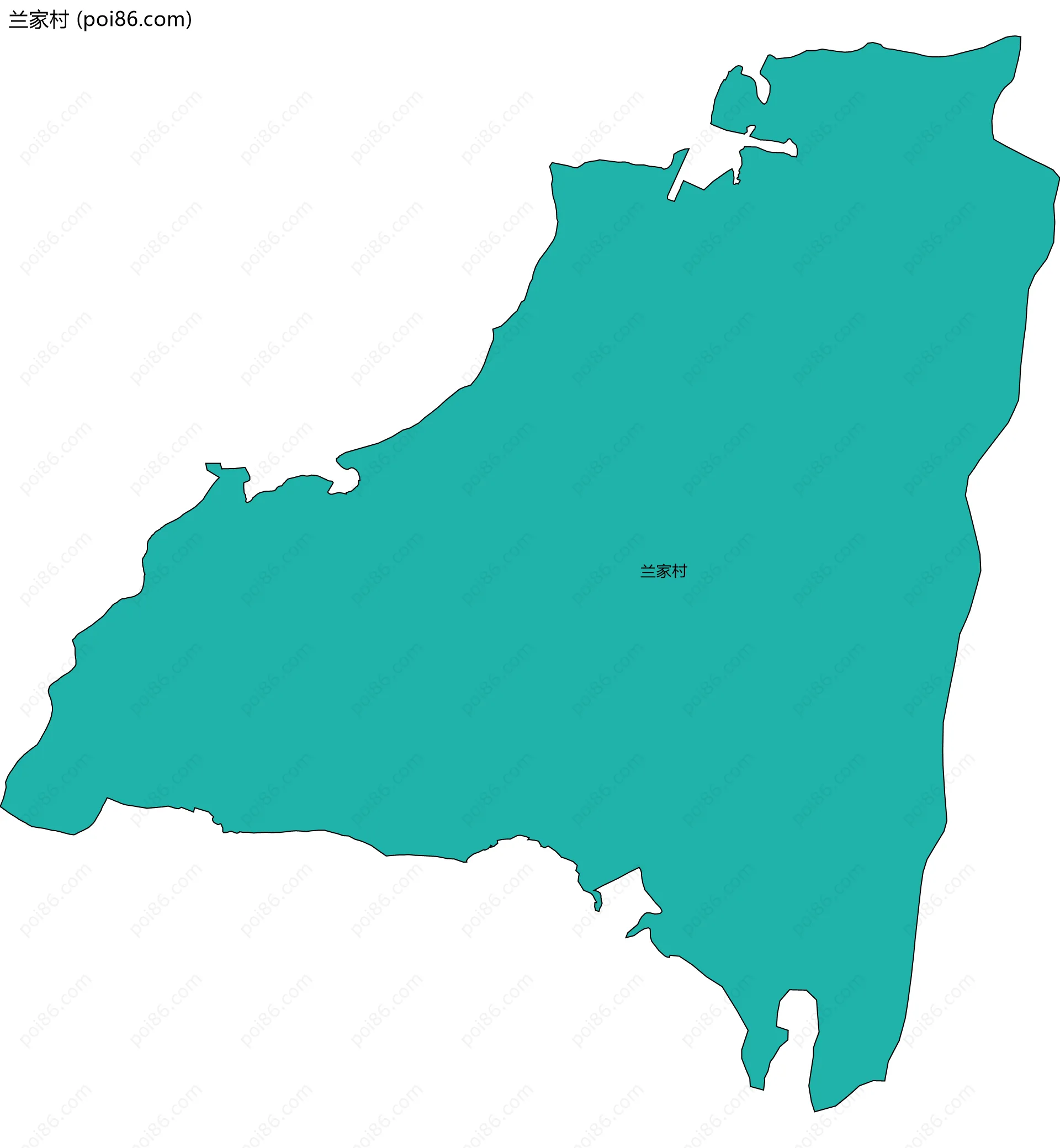 兰家村边界地图