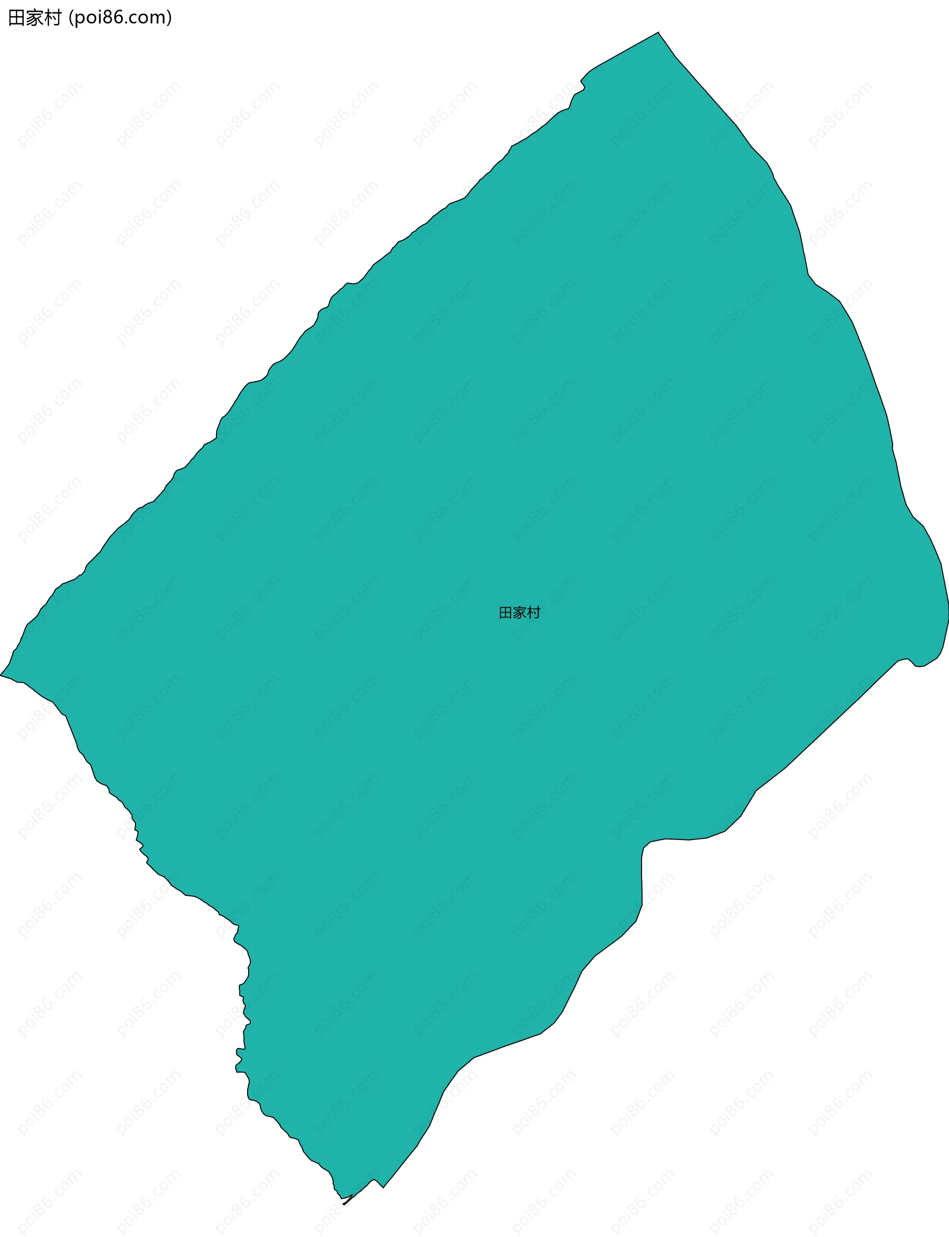 田家村边界地图