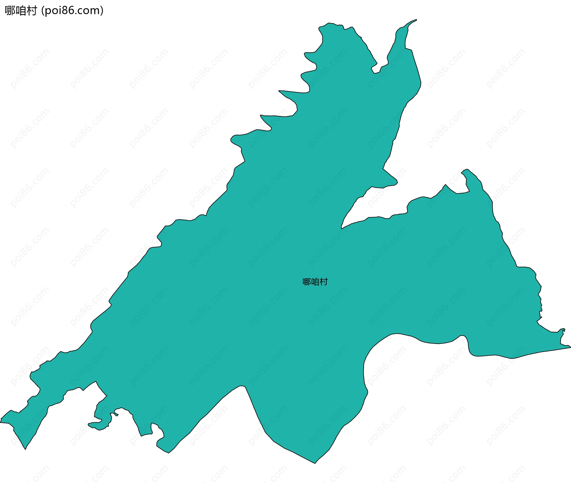 哪咱村边界地图