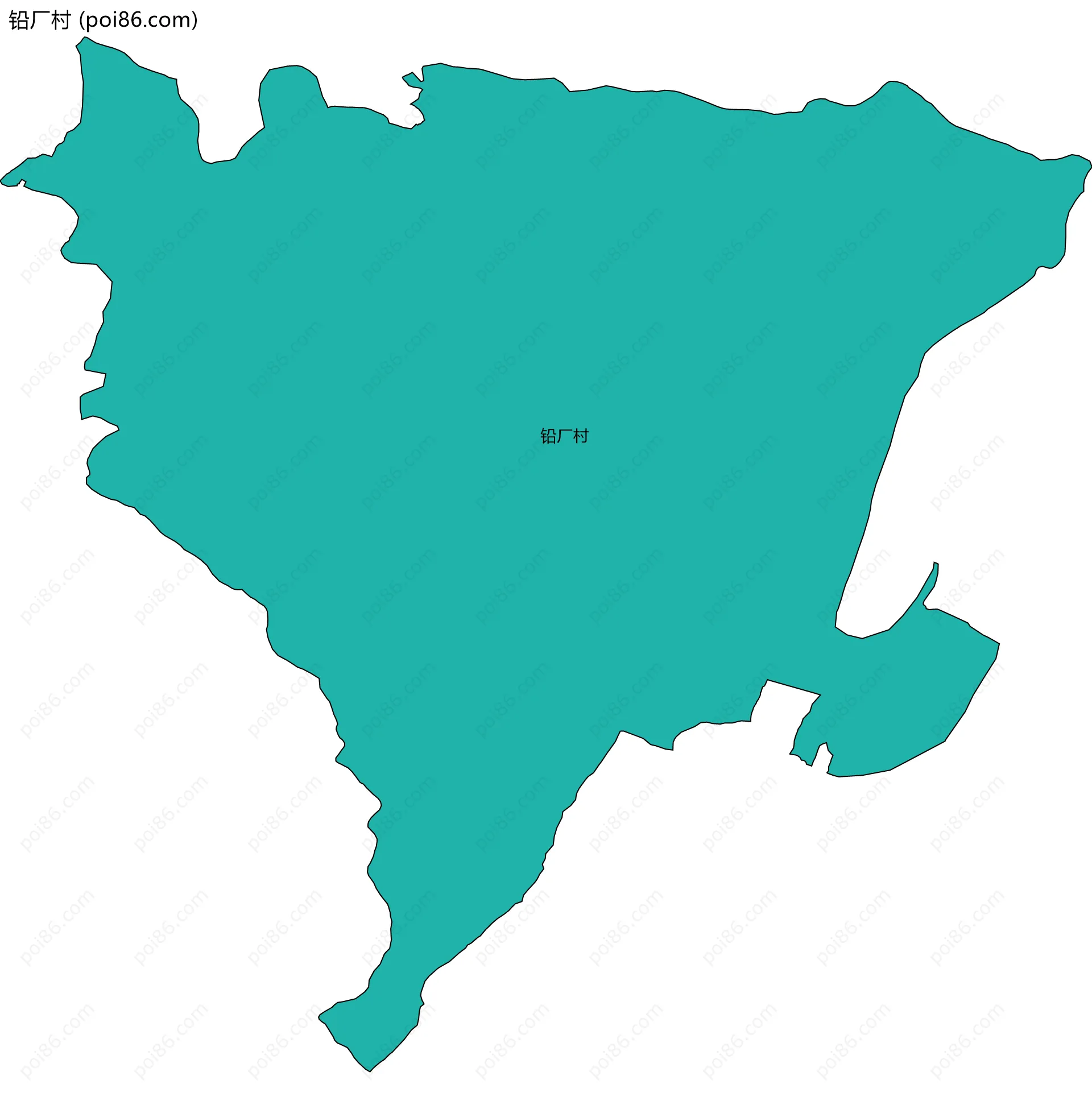 铅厂村边界地图