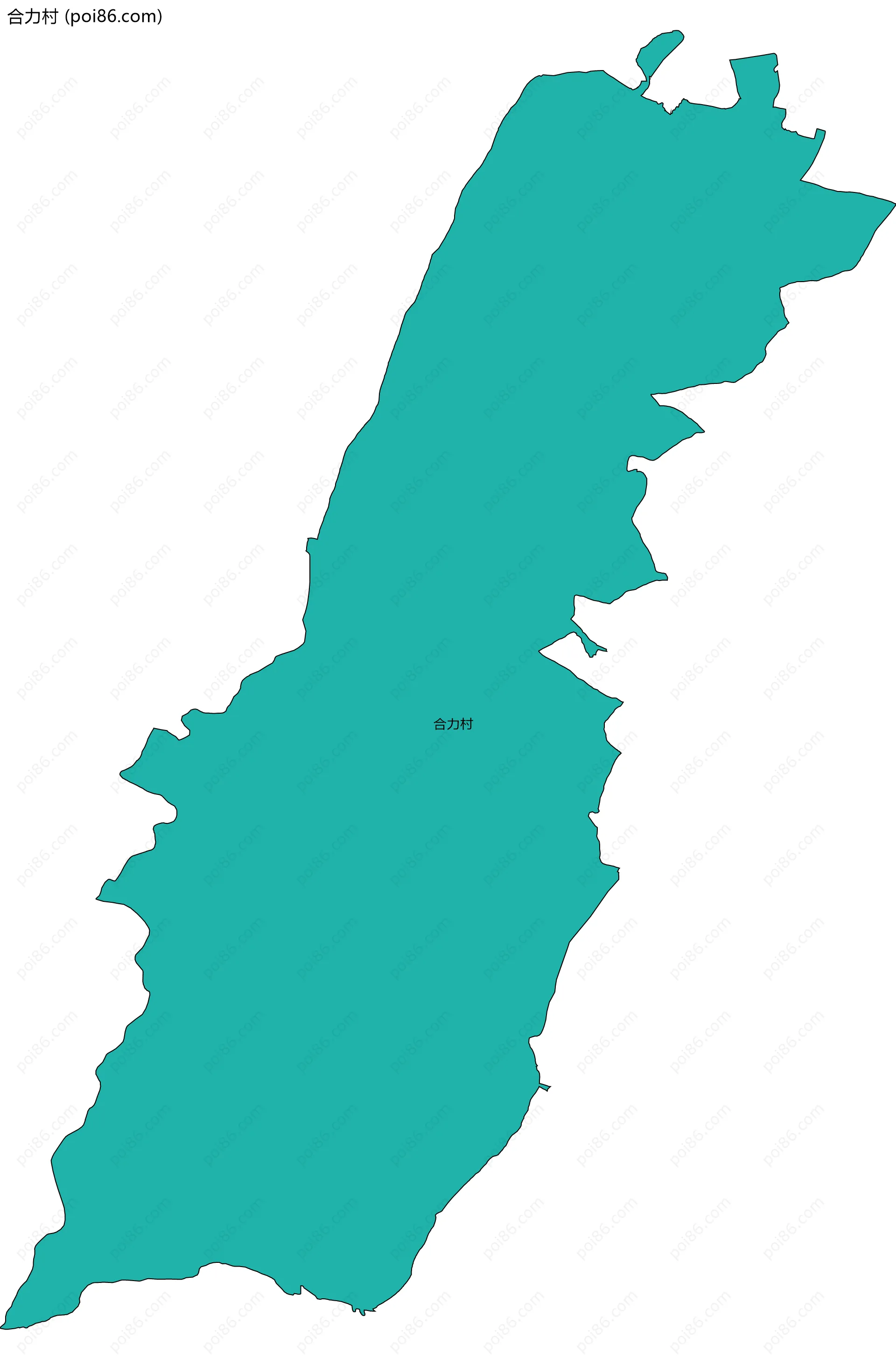 合力村边界地图