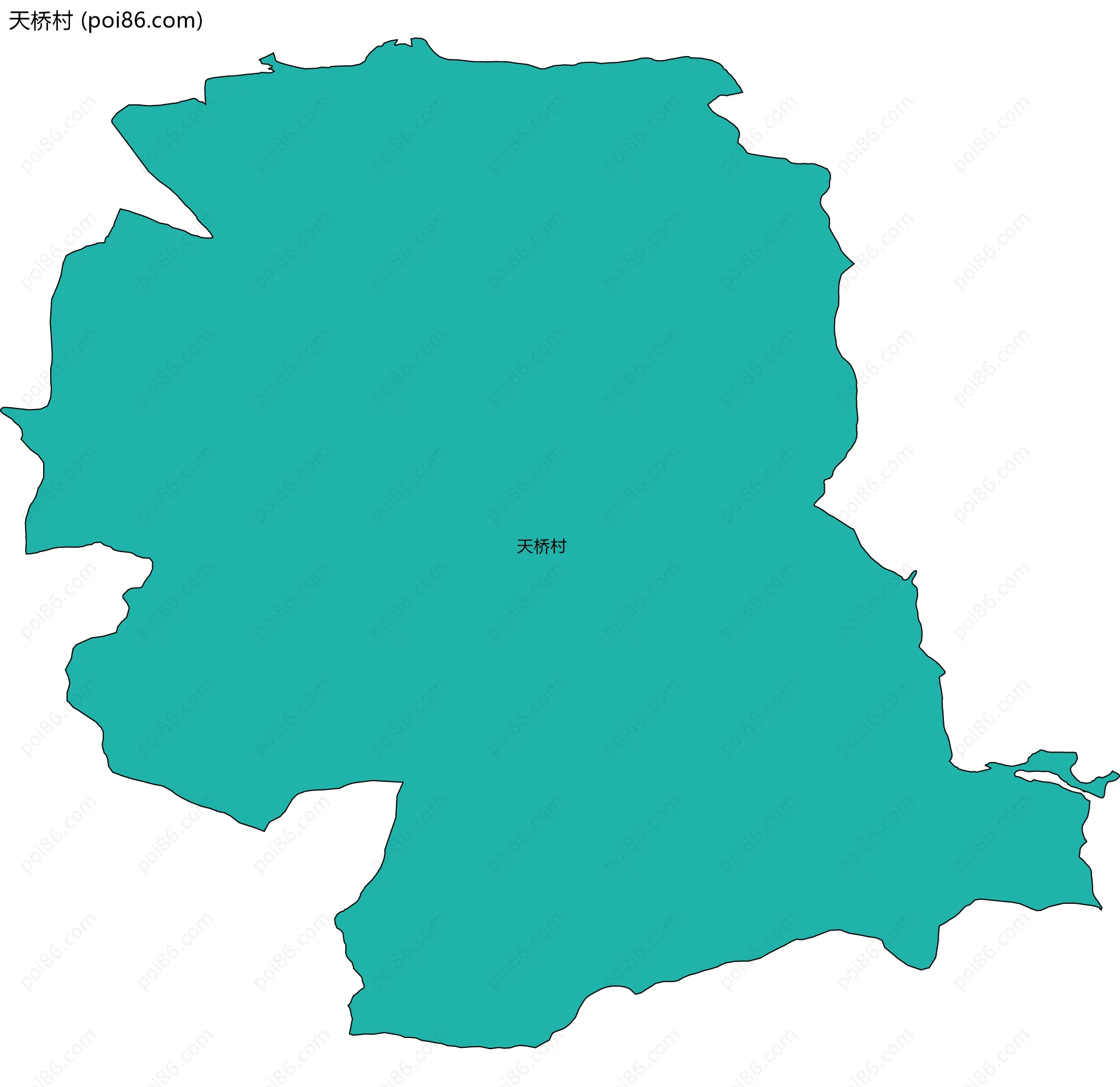 天桥村边界地图
