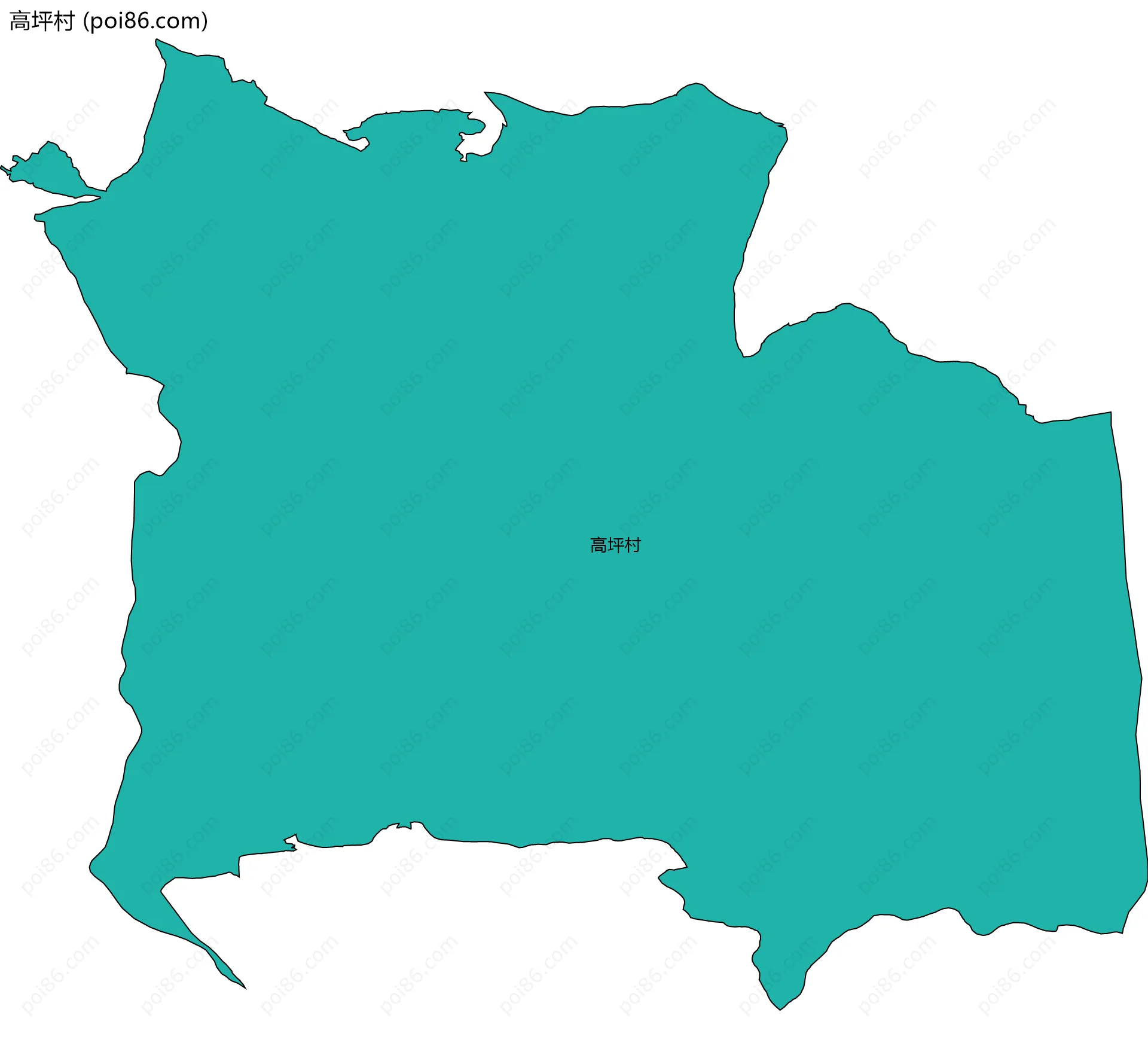 高坪村边界地图