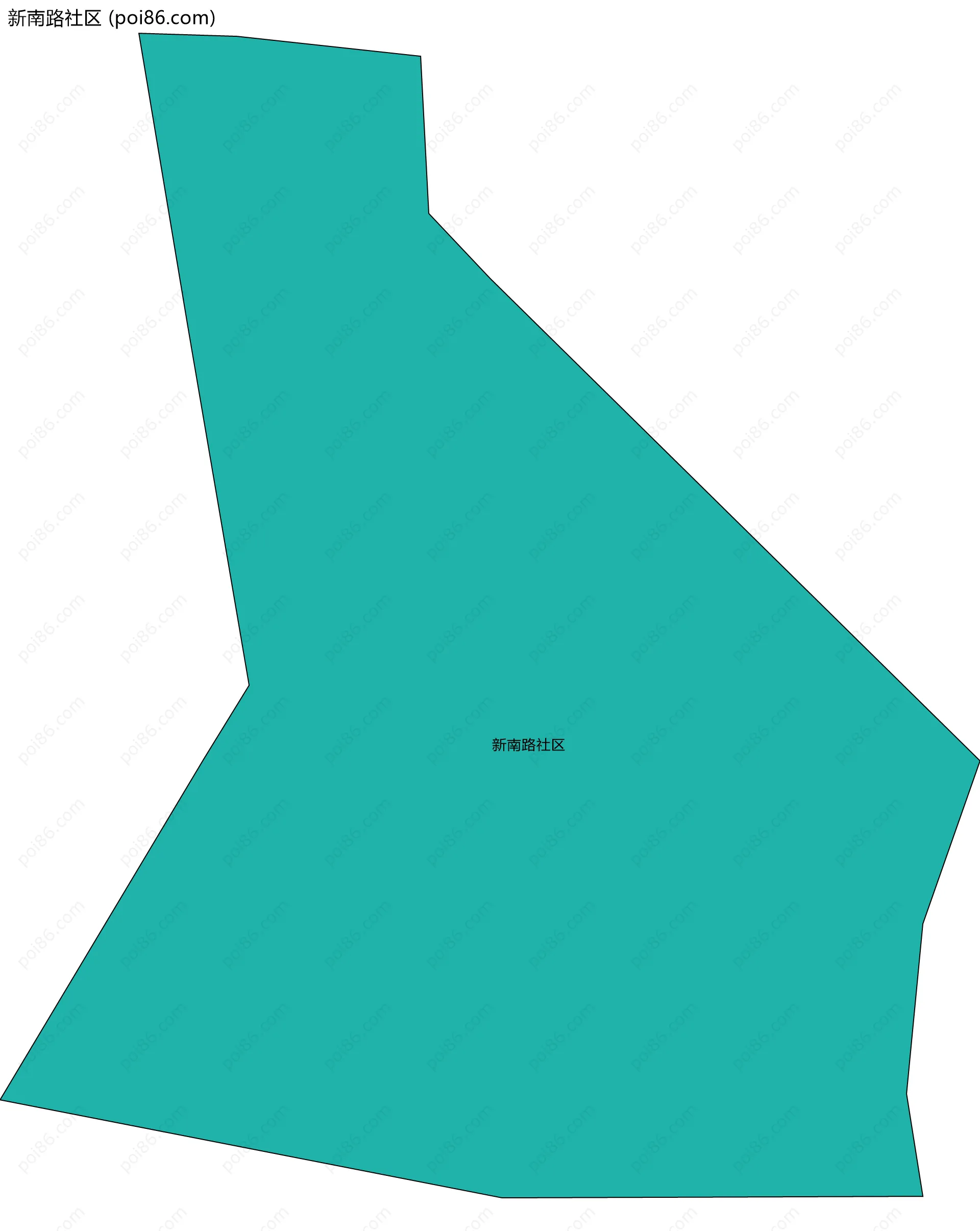 新南路社区边界地图