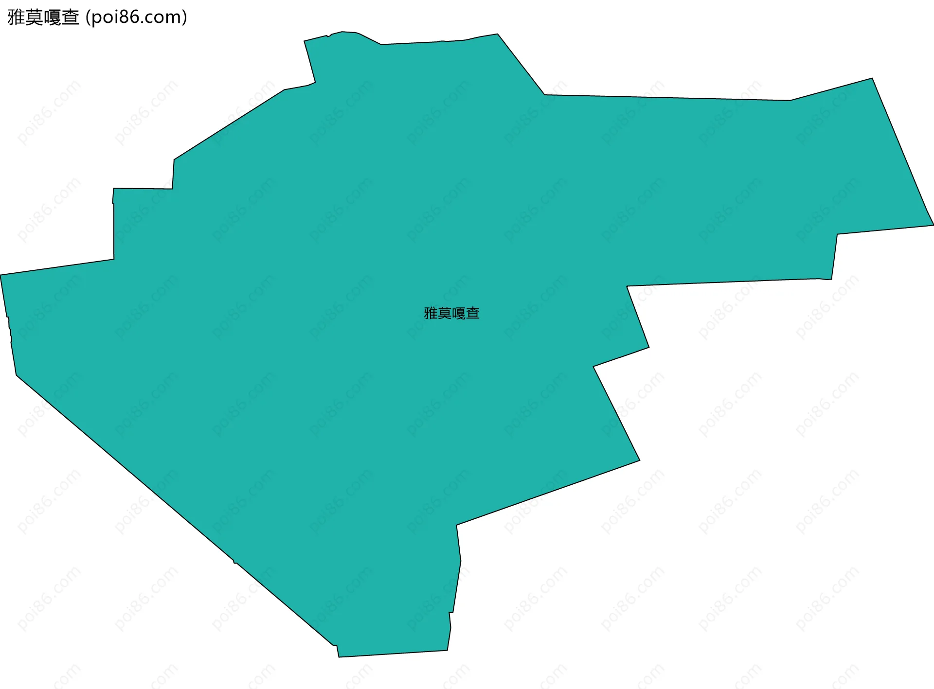 雅莫嘎查边界地图