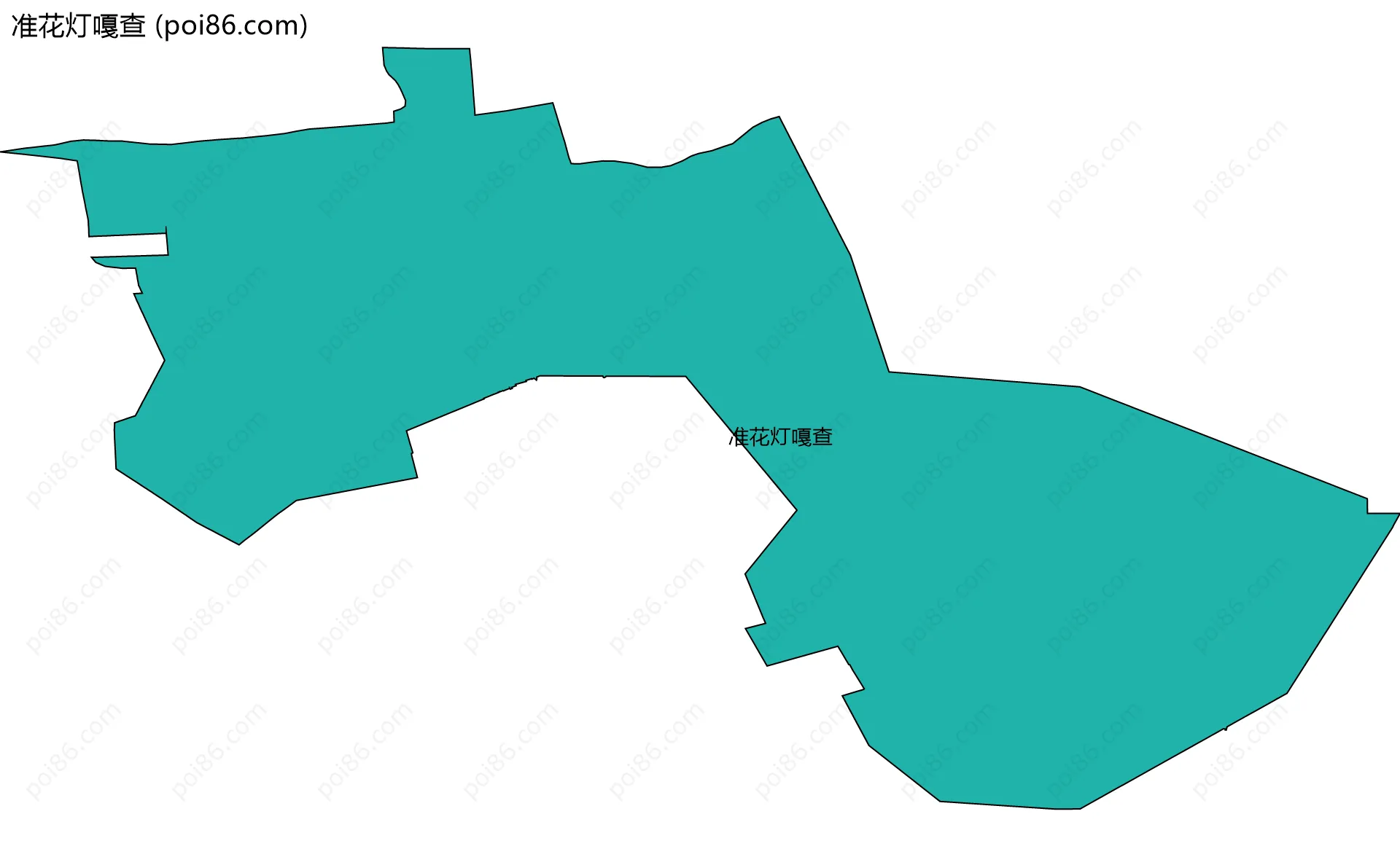准花灯嘎查边界地图