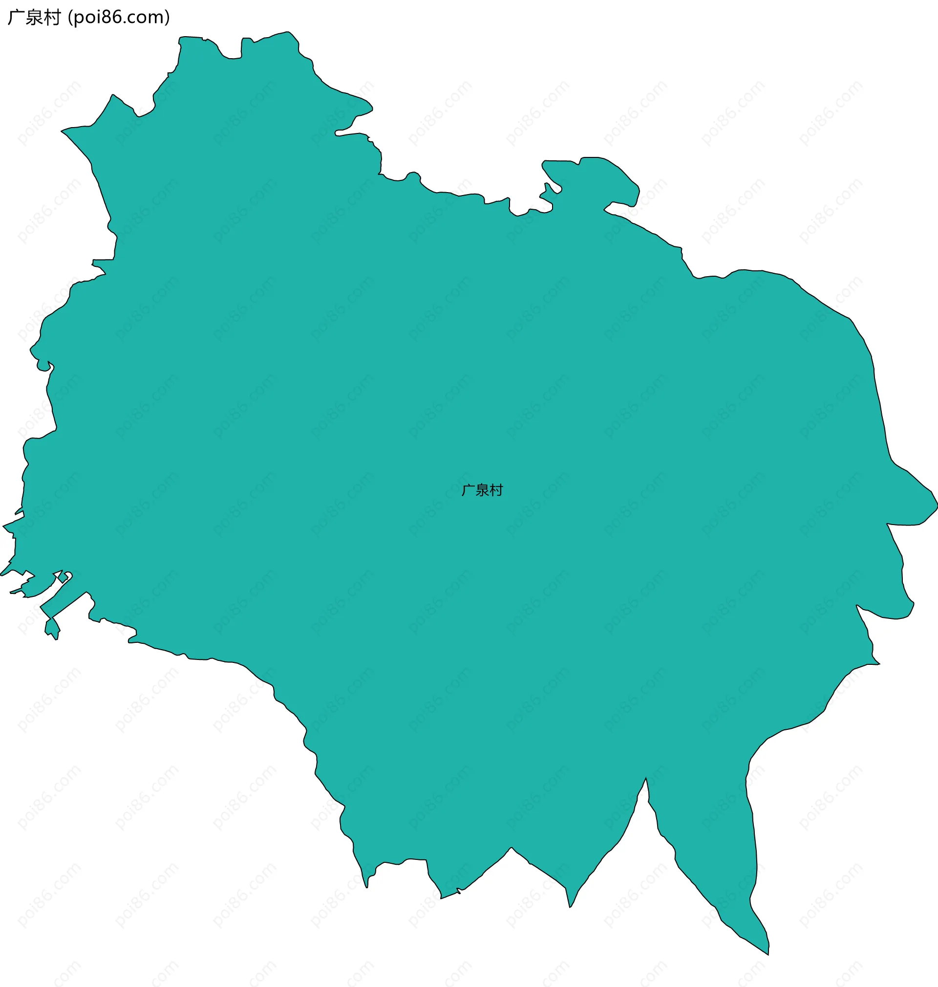 广泉村边界地图