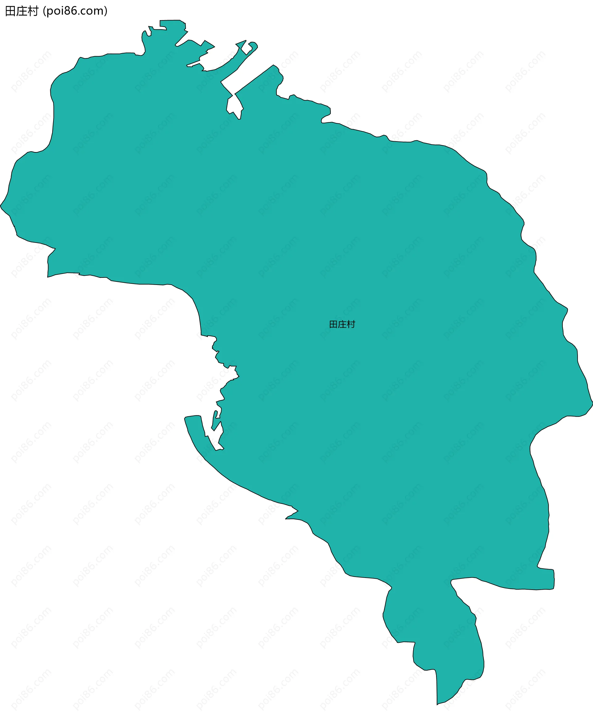 田庄村边界地图