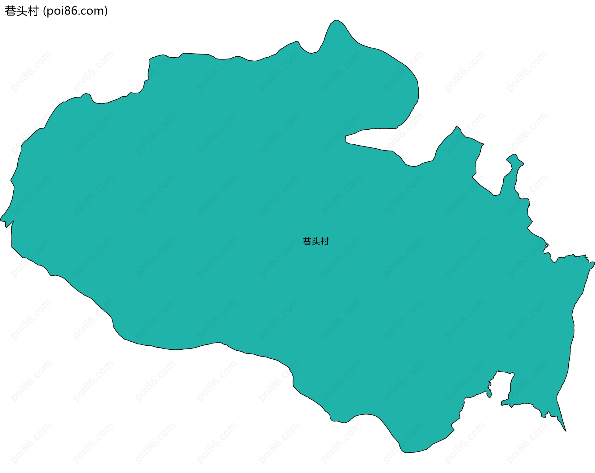 巷头村边界地图