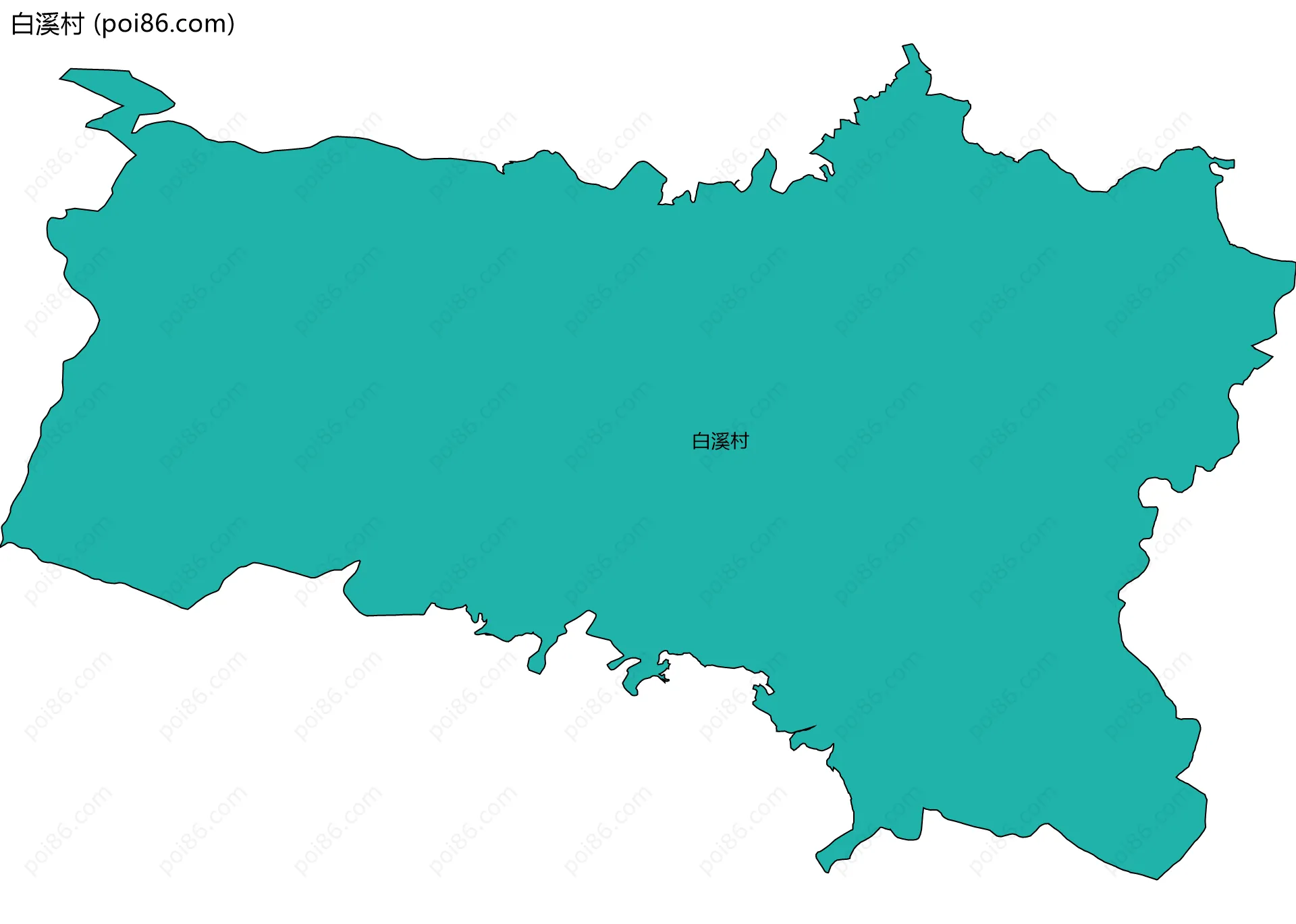 白溪村边界地图