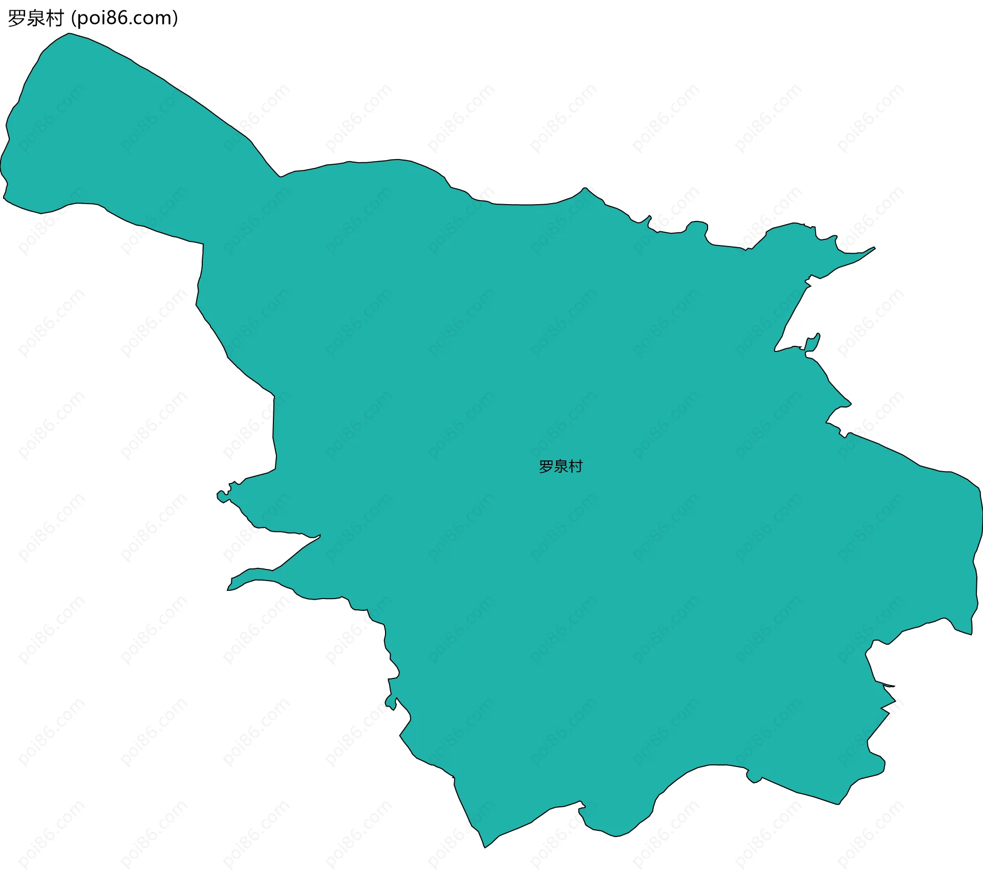 罗泉村边界地图