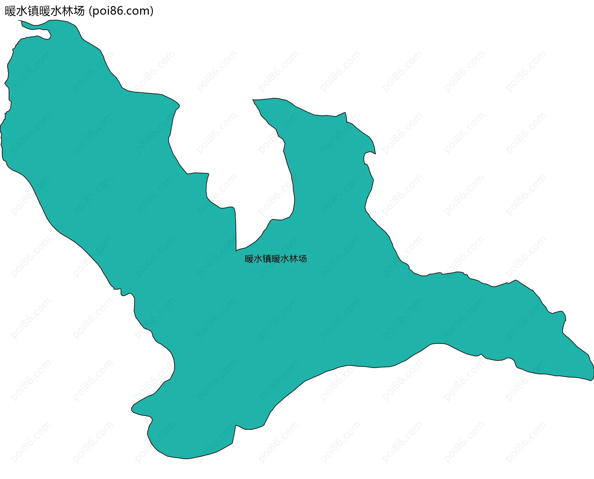 暖水镇暖水林场边界地图