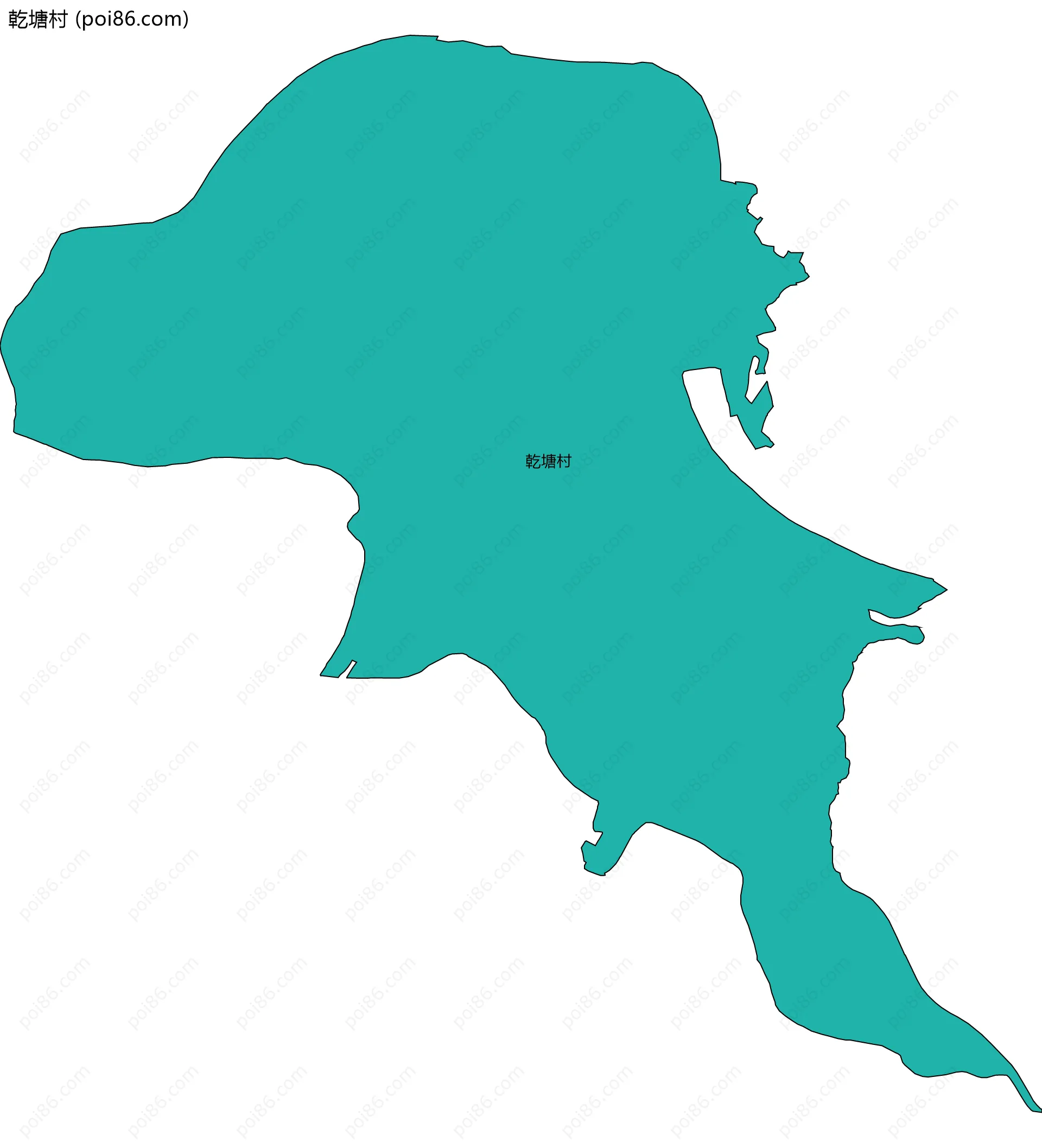 乾塘村边界地图