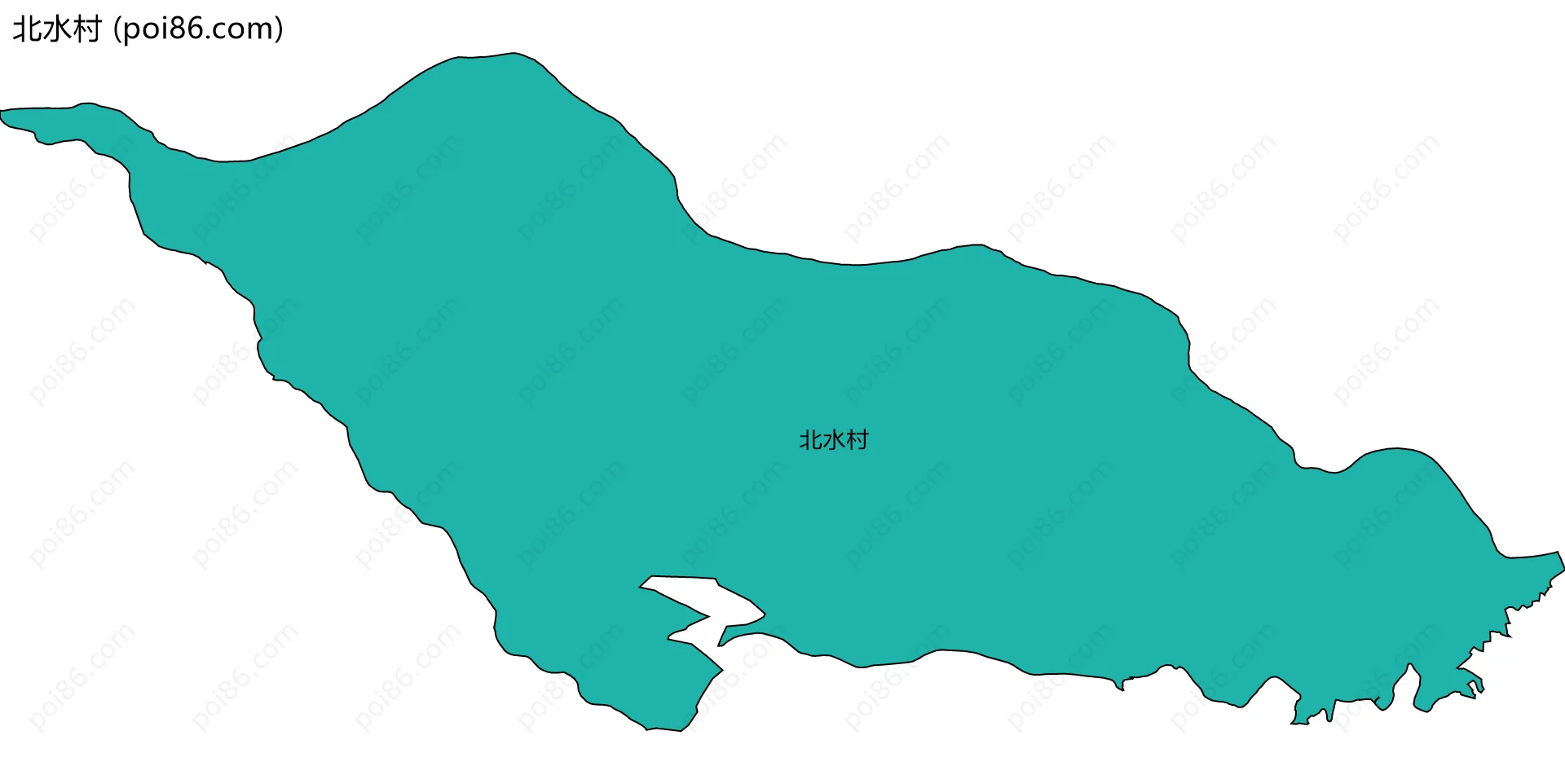 北水村边界地图