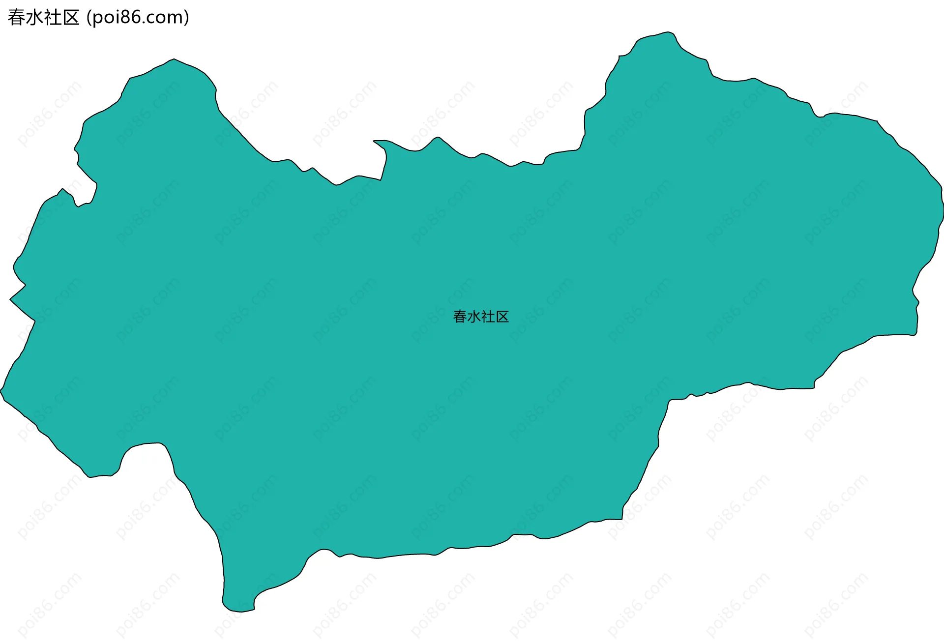 春水社区边界地图